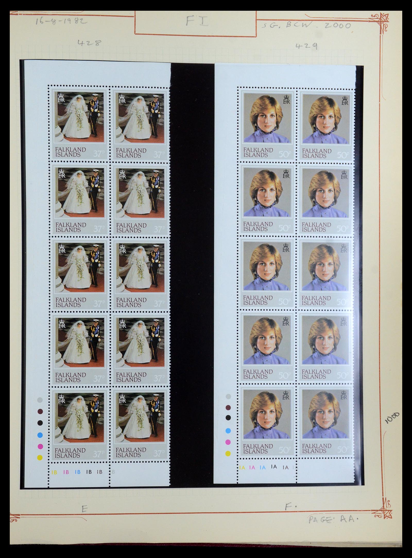 35396 036 - Postzegelverzameling 35396 Falkland eilanden 1972-1992.
