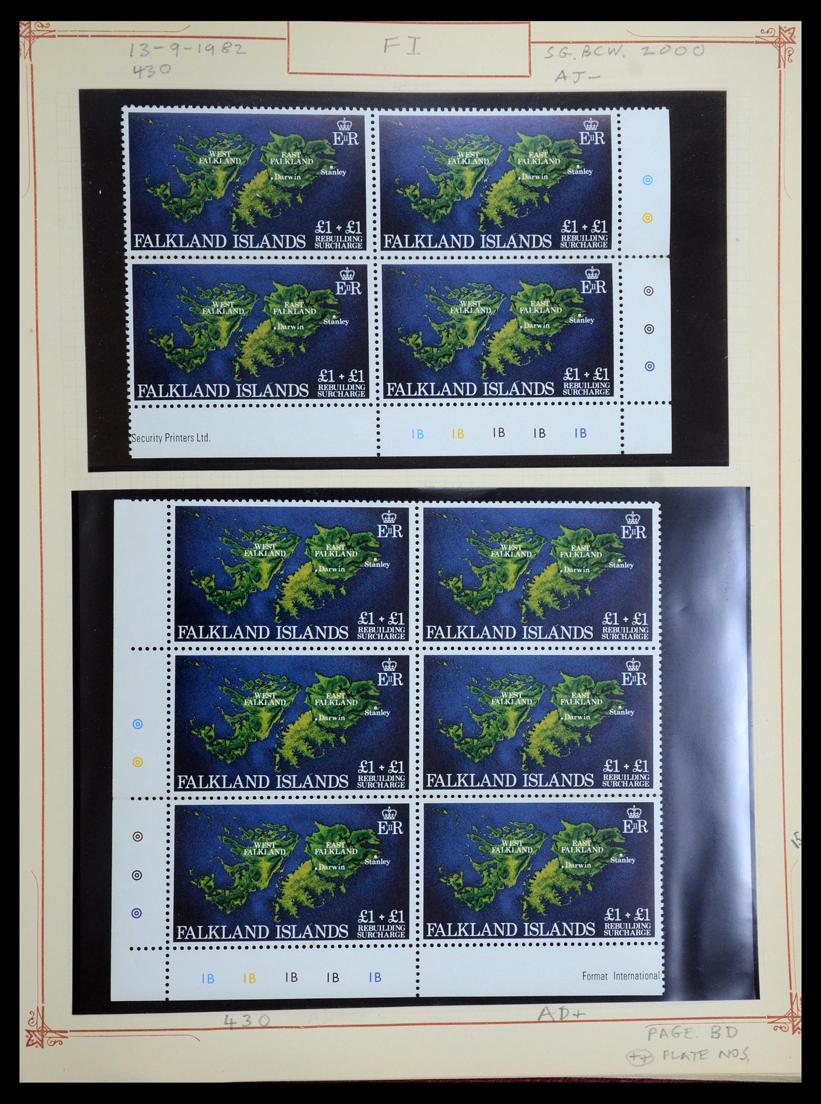 35396 037 - Postzegelverzameling 35396 Falkland eilanden 1972-1992.