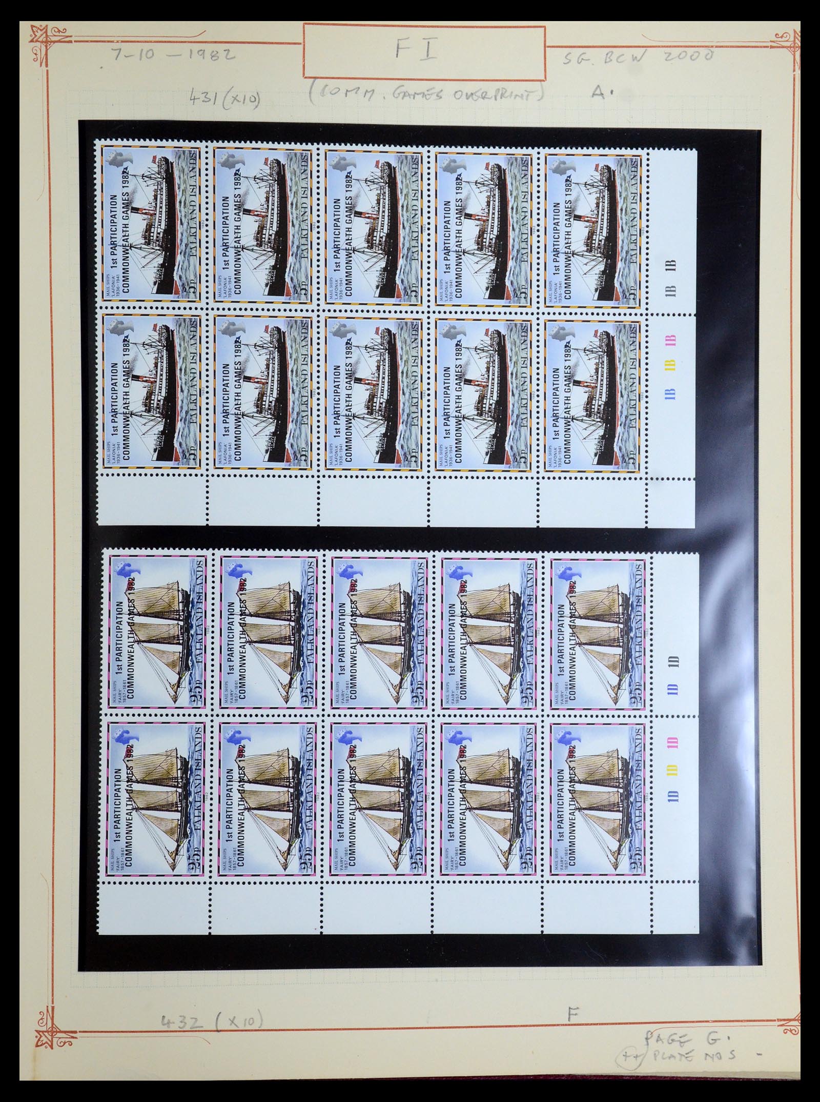 35396 038 - Postzegelverzameling 35396 Falkland eilanden 1972-1992.