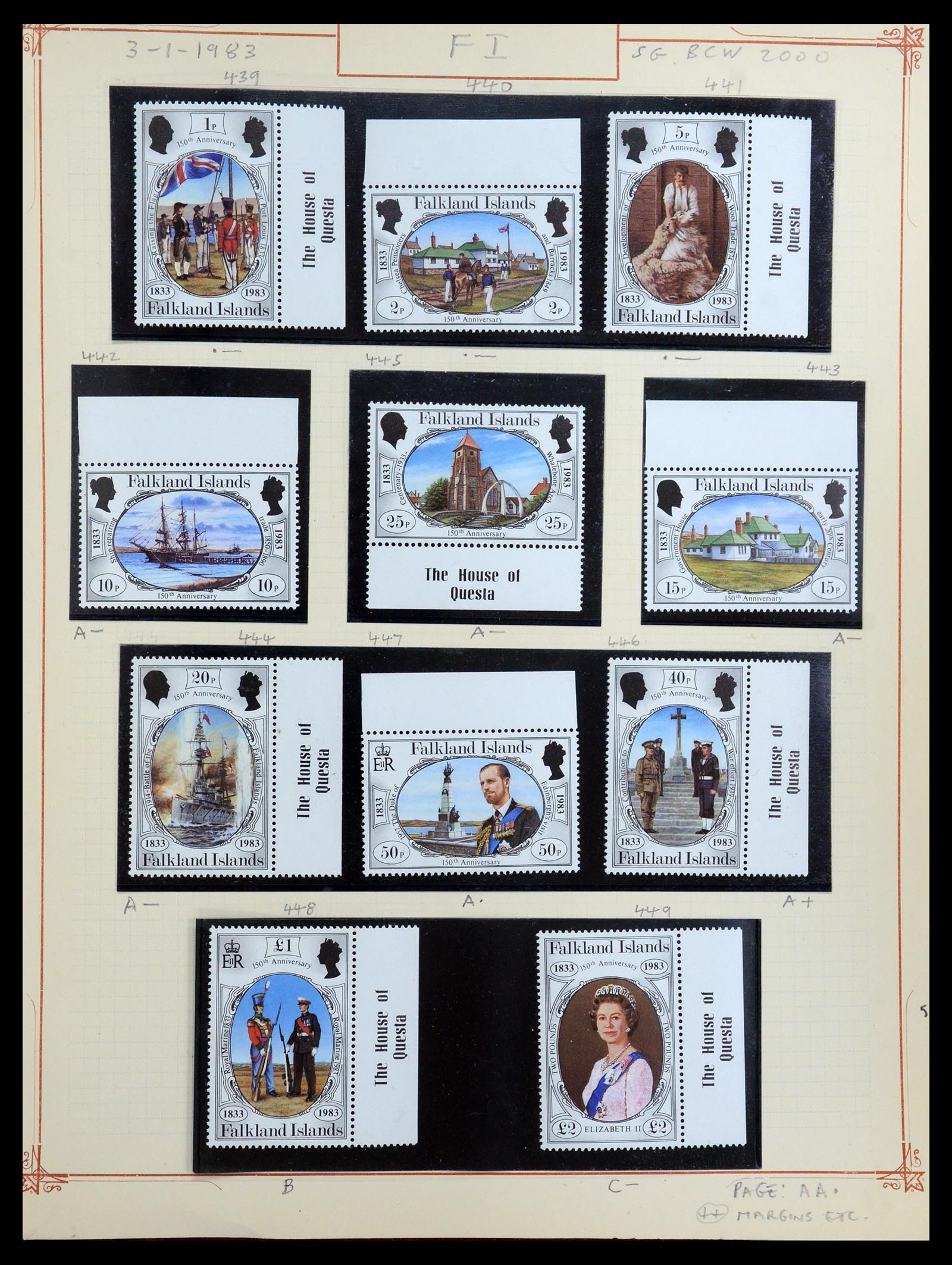 35396 043 - Postzegelverzameling 35396 Falkland eilanden 1972-1992.