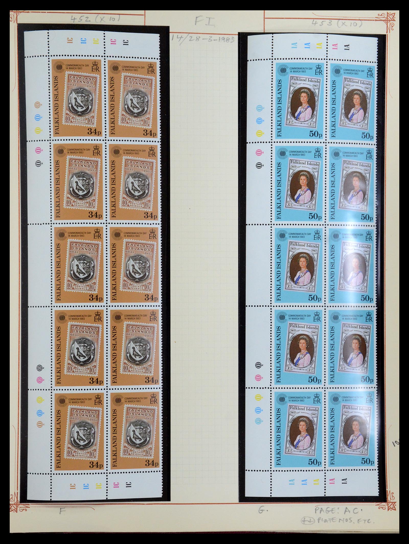 35396 045 - Postzegelverzameling 35396 Falkland eilanden 1972-1992.