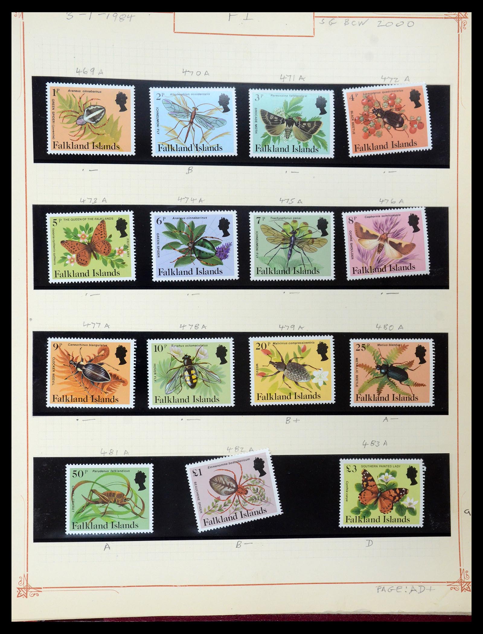 35396 053 - Postzegelverzameling 35396 Falkland eilanden 1972-1992.