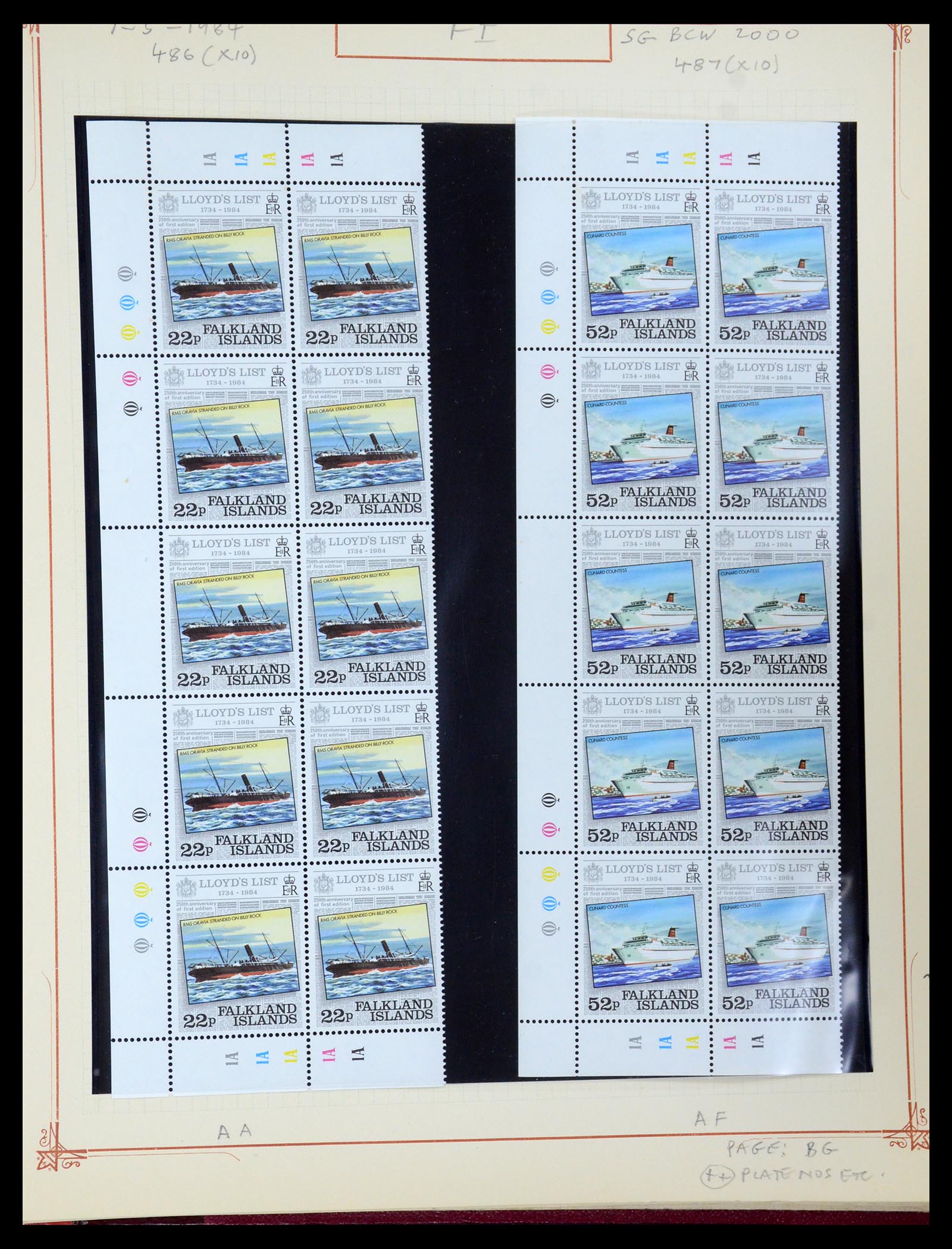 35396 056 - Postzegelverzameling 35396 Falkland eilanden 1972-1992.