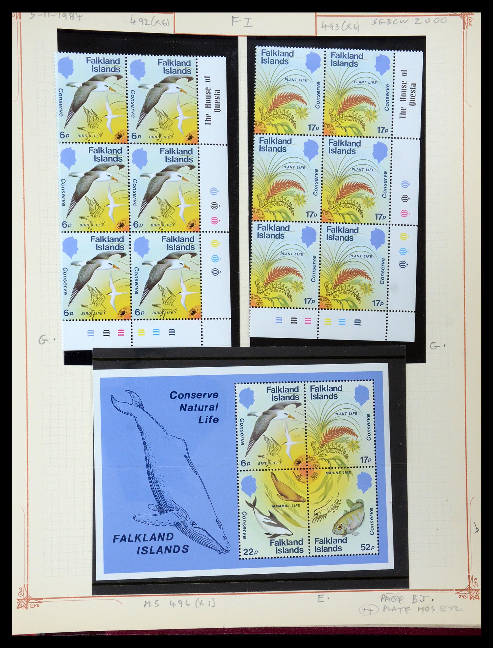 35396 058 - Postzegelverzameling 35396 Falkland eilanden 1972-1992.