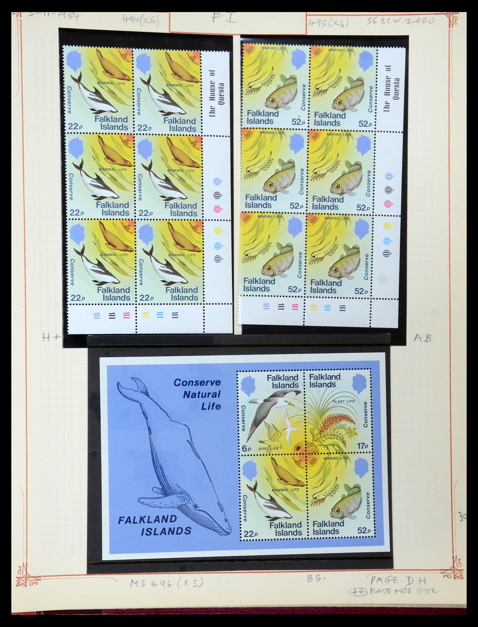 35396 059 - Postzegelverzameling 35396 Falkland eilanden 1972-1992.