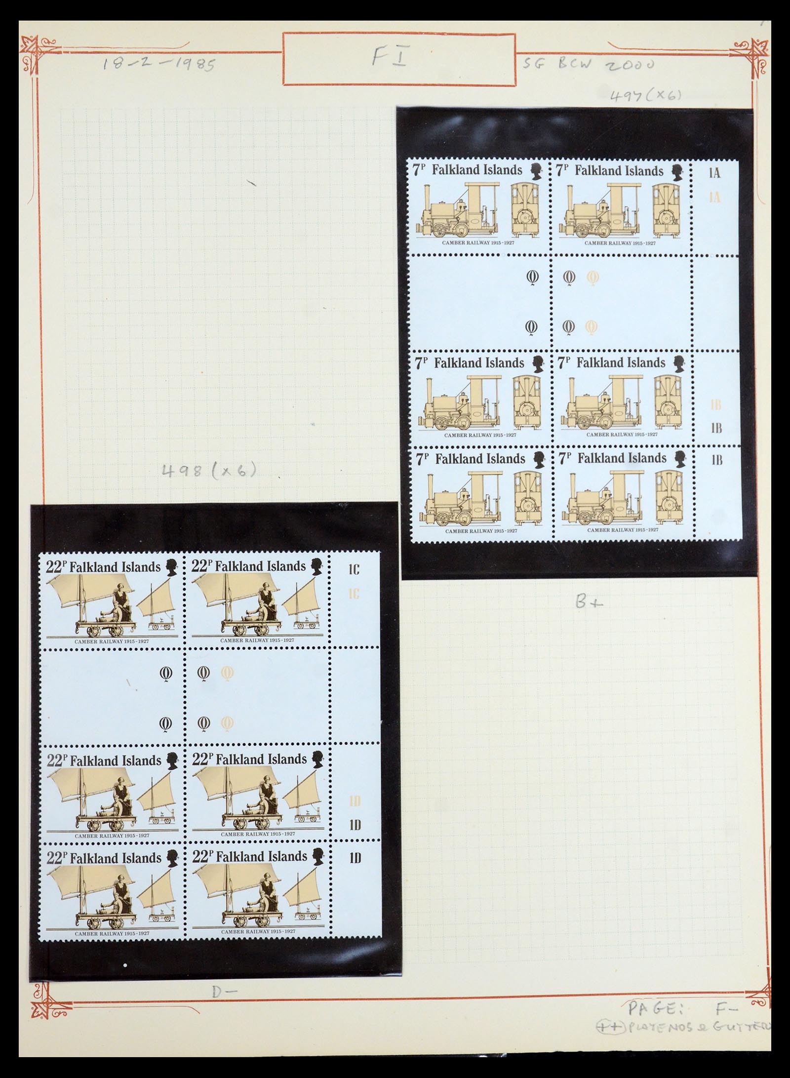 35396 060 - Postzegelverzameling 35396 Falkland eilanden 1972-1992.