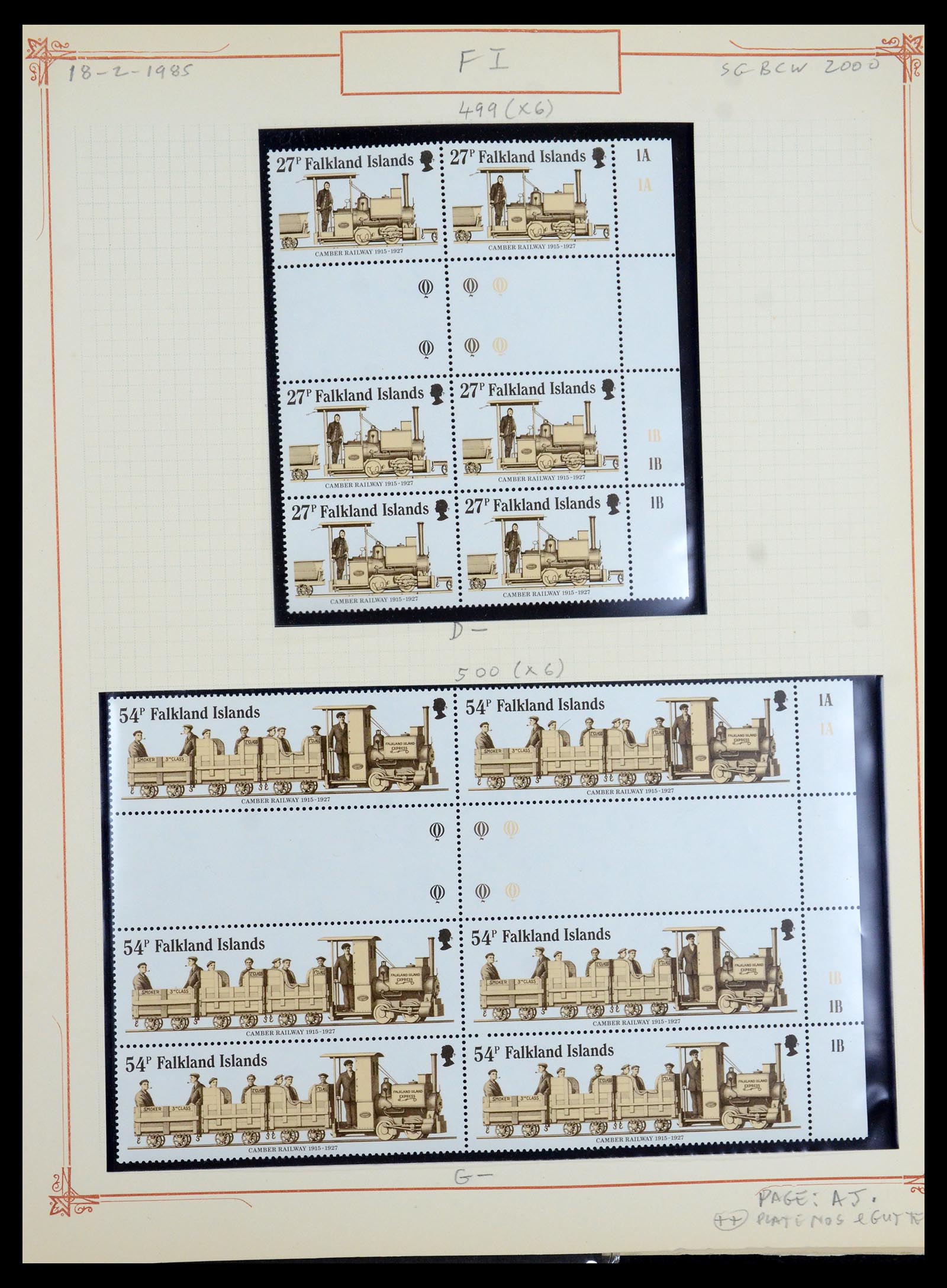35396 061 - Postzegelverzameling 35396 Falkland eilanden 1972-1992.
