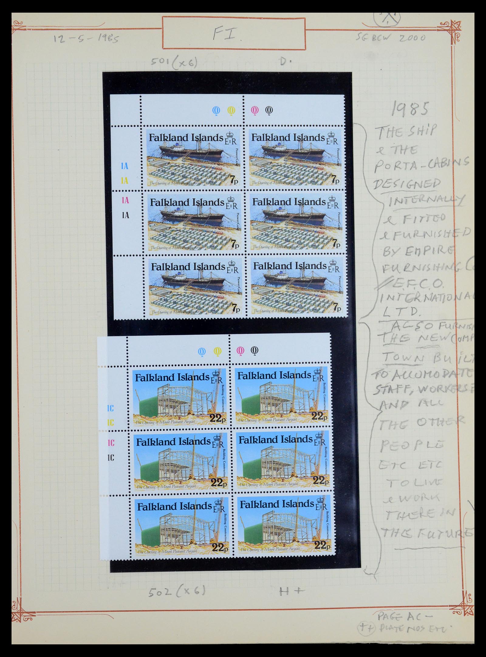 35396 063 - Postzegelverzameling 35396 Falkland eilanden 1972-1992.