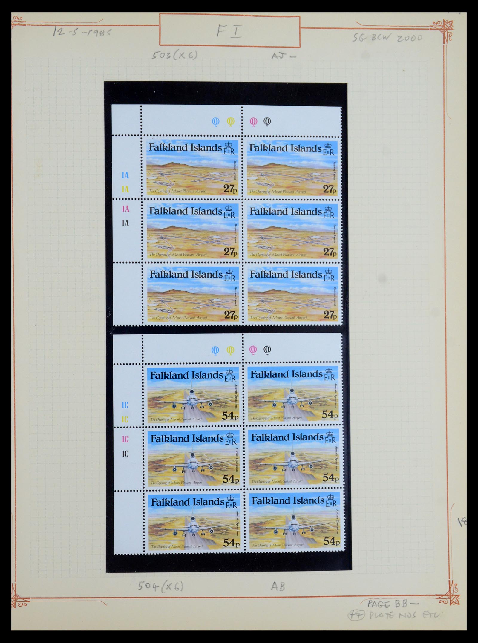 35396 064 - Postzegelverzameling 35396 Falkland eilanden 1972-1992.