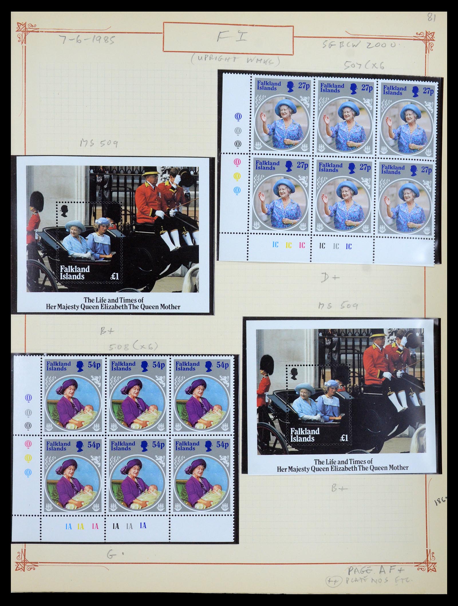35396 066 - Postzegelverzameling 35396 Falkland eilanden 1972-1992.
