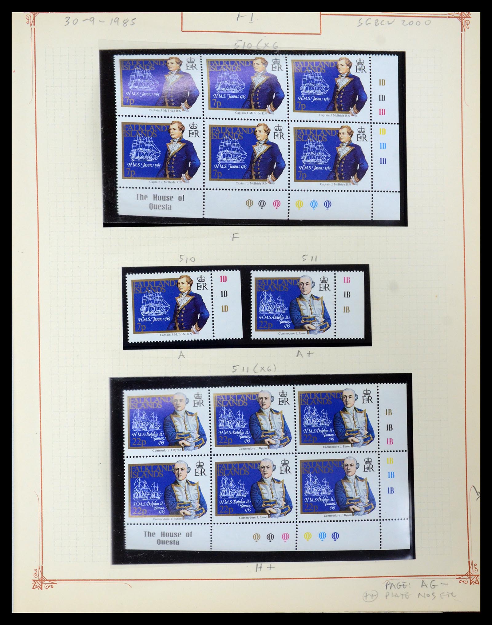 35396 070 - Postzegelverzameling 35396 Falkland eilanden 1972-1992.