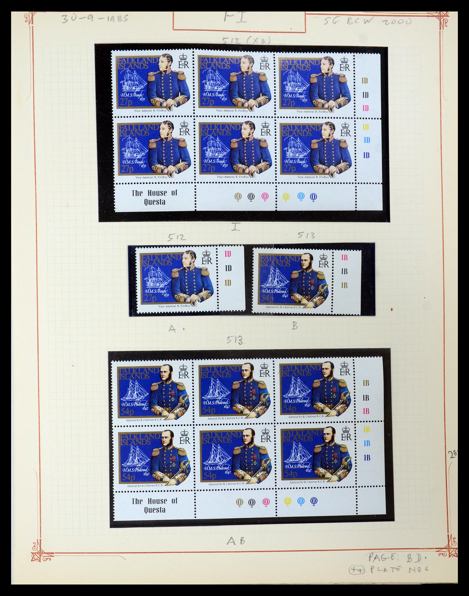 35396 071 - Postzegelverzameling 35396 Falkland eilanden 1972-1992.