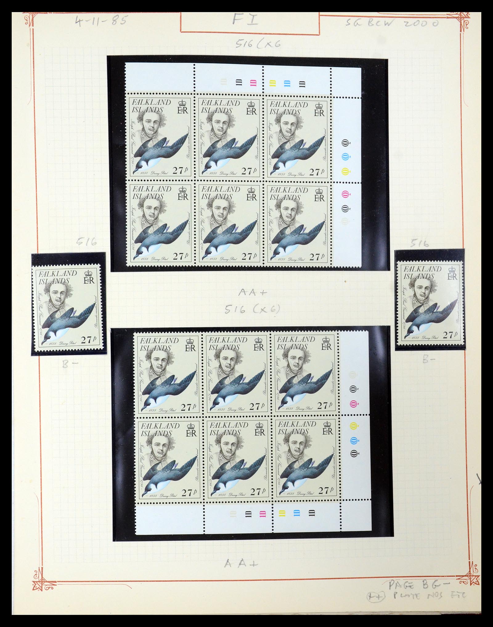 35396 074 - Postzegelverzameling 35396 Falkland eilanden 1972-1992.
