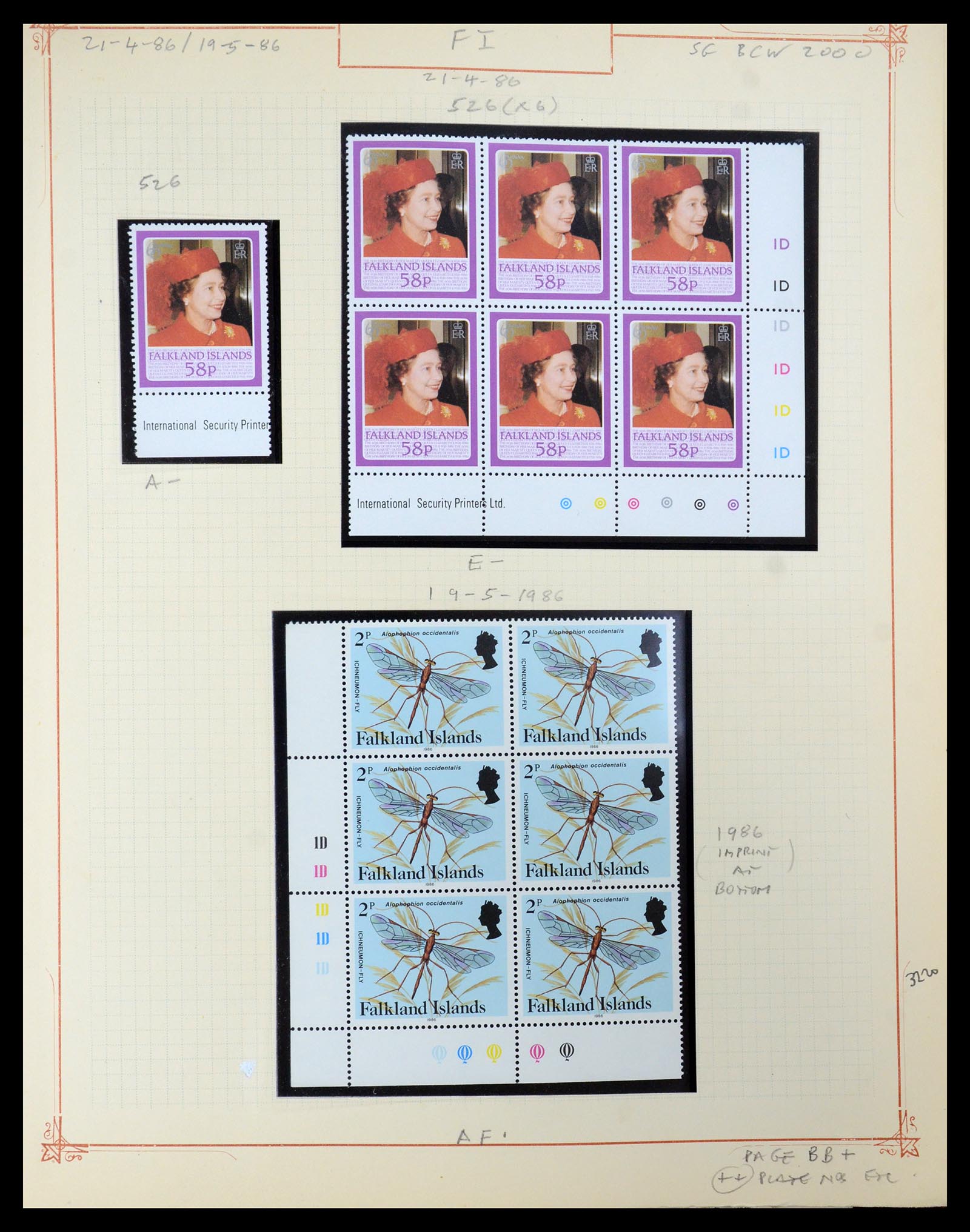 35396 078 - Postzegelverzameling 35396 Falkland eilanden 1972-1992.