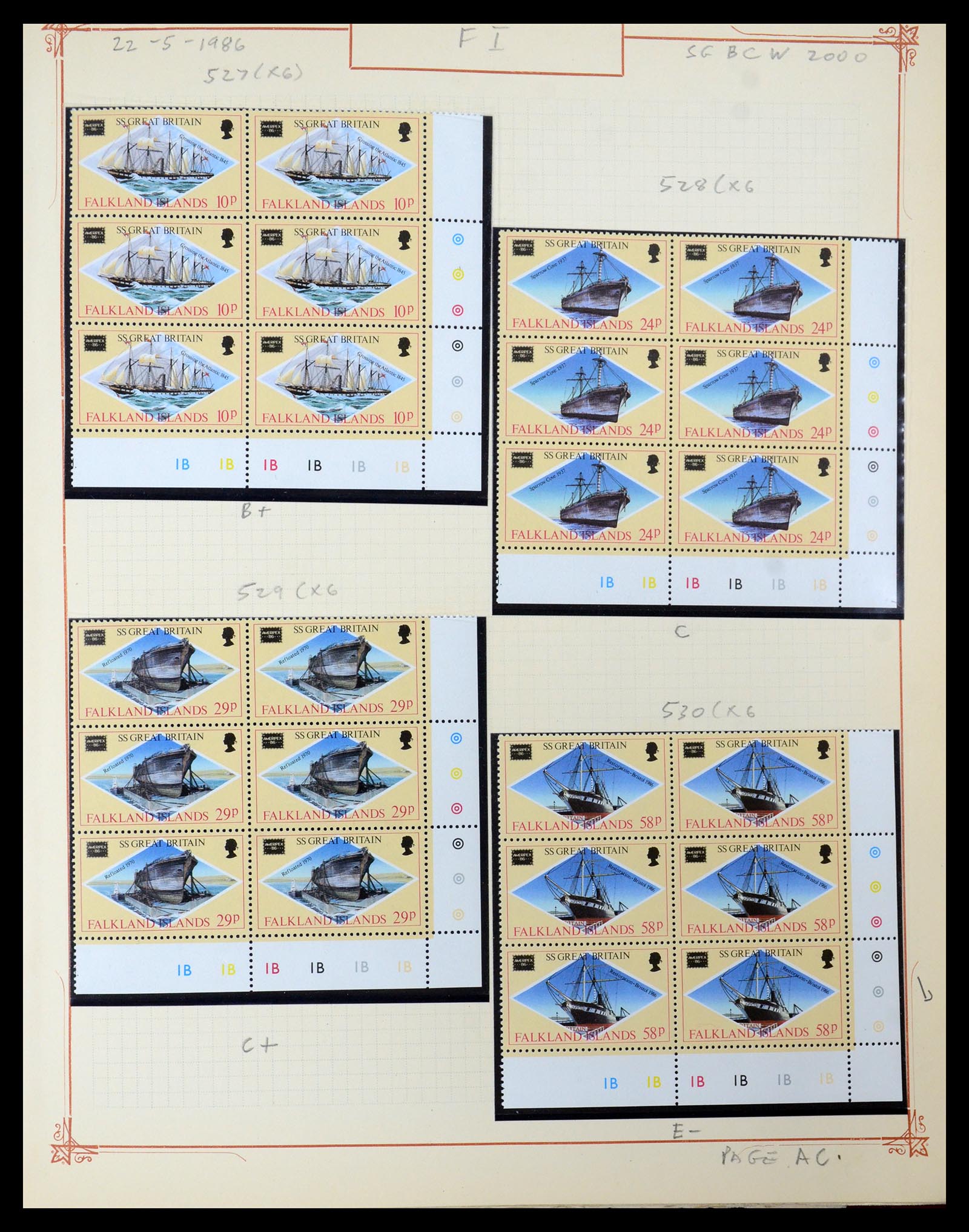 35396 079 - Postzegelverzameling 35396 Falkland eilanden 1972-1992.