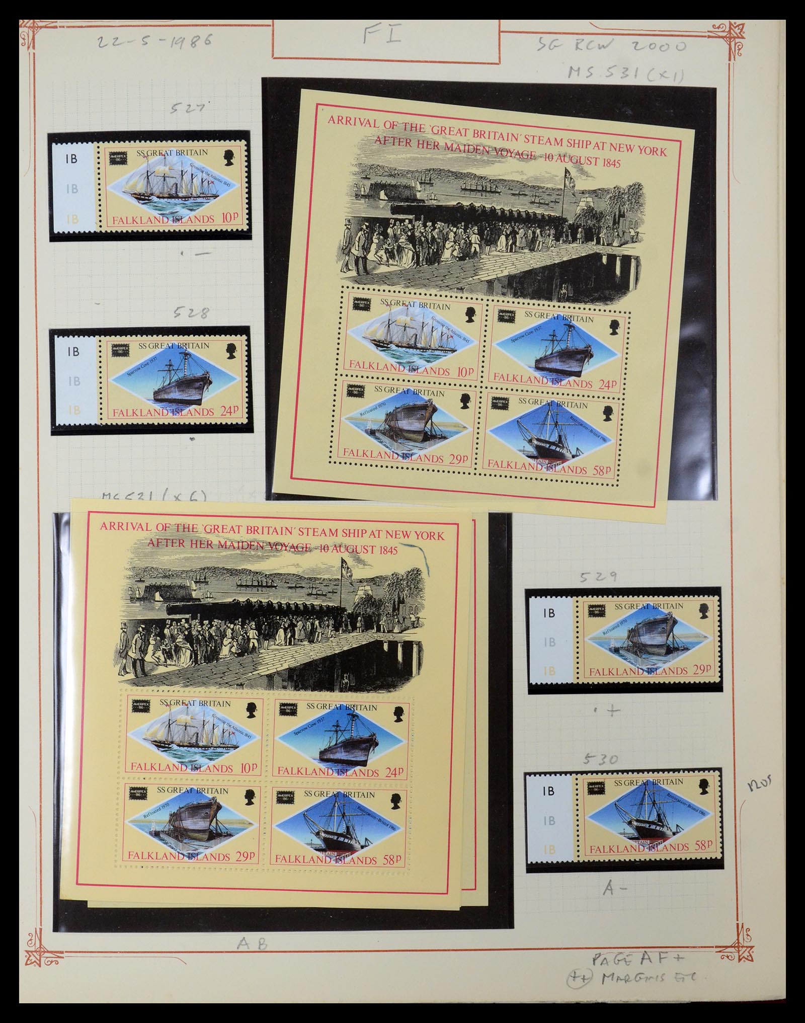 35396 080 - Postzegelverzameling 35396 Falkland eilanden 1972-1992.