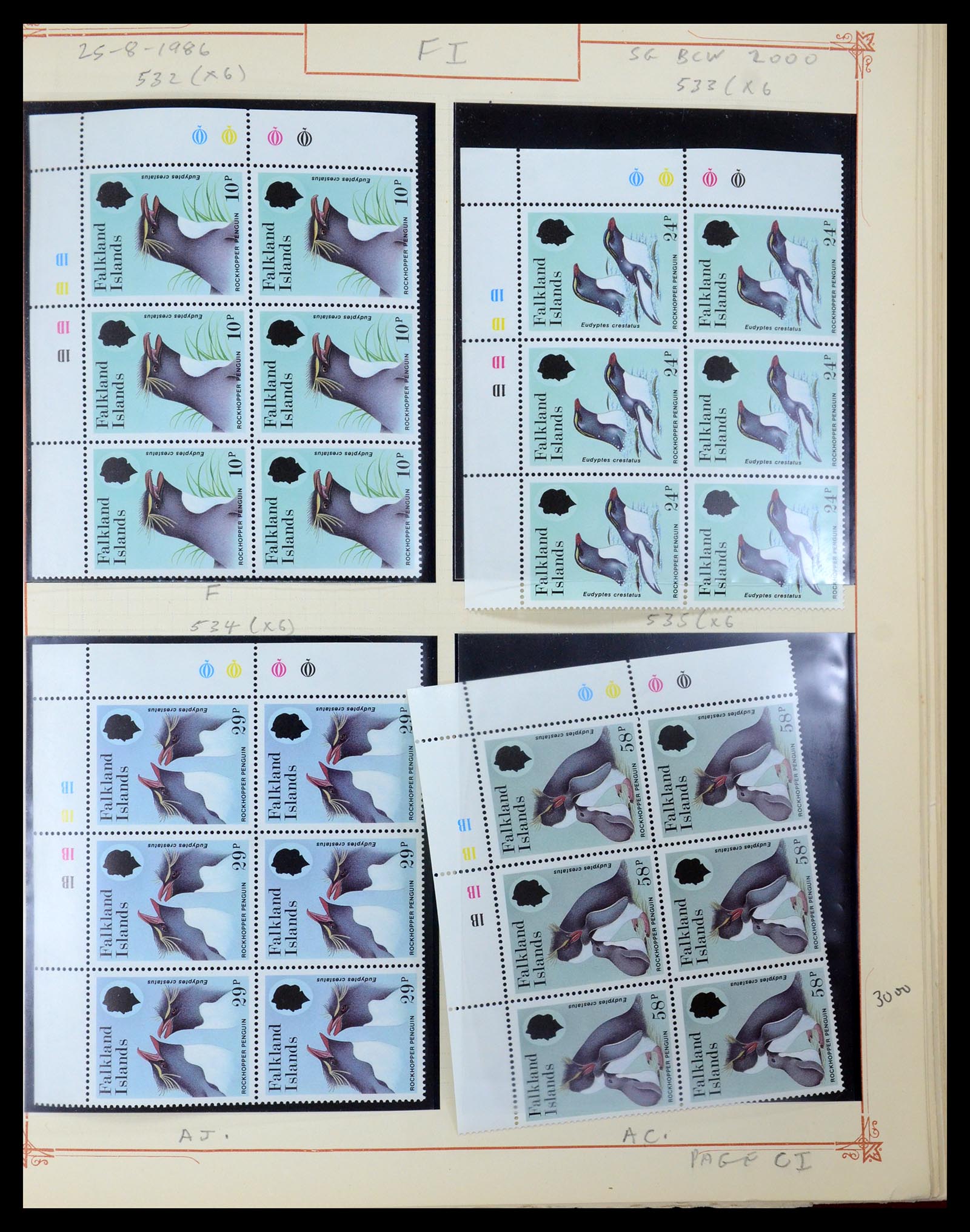 35396 081 - Postzegelverzameling 35396 Falkland eilanden 1972-1992.