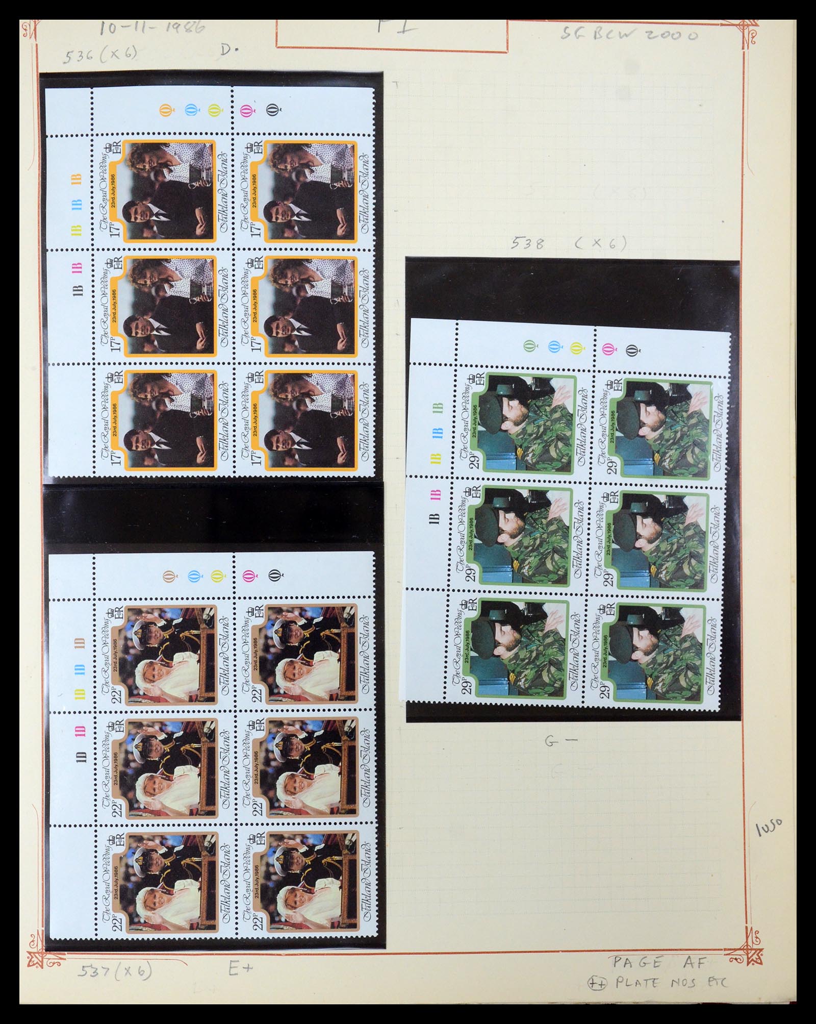 35396 082 - Postzegelverzameling 35396 Falkland eilanden 1972-1992.