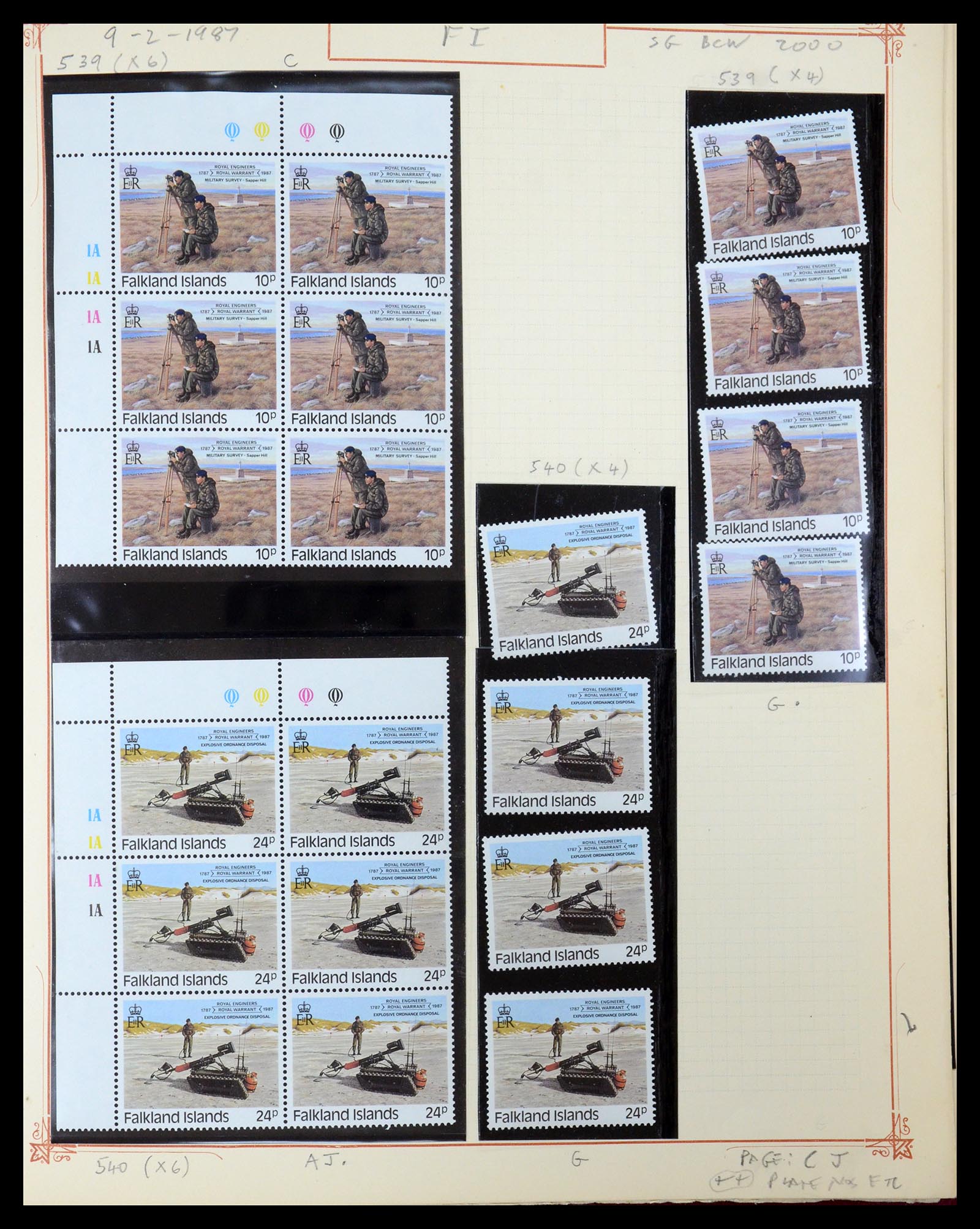 35396 083 - Postzegelverzameling 35396 Falkland eilanden 1972-1992.