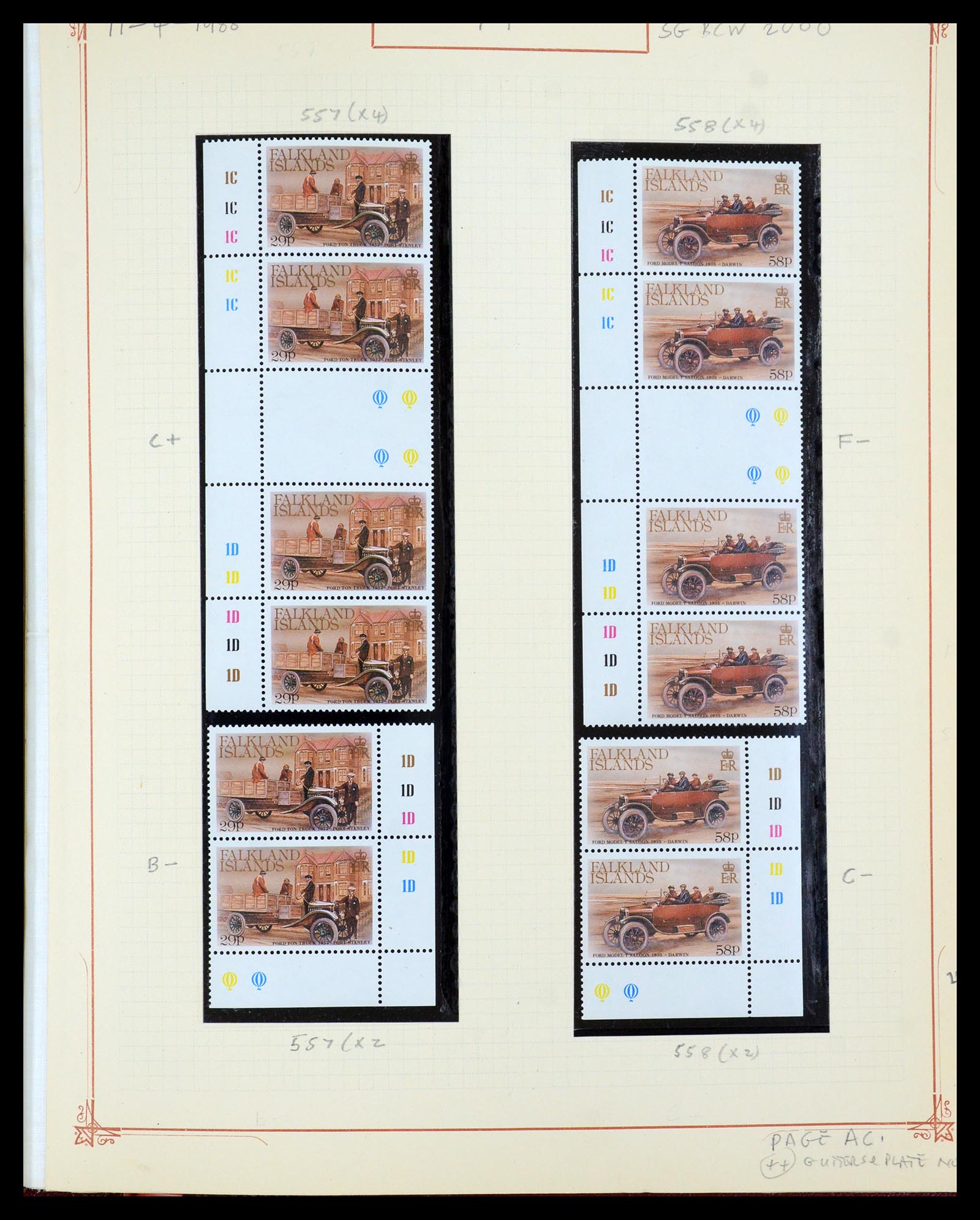 35396 094 - Postzegelverzameling 35396 Falkland eilanden 1972-1992.