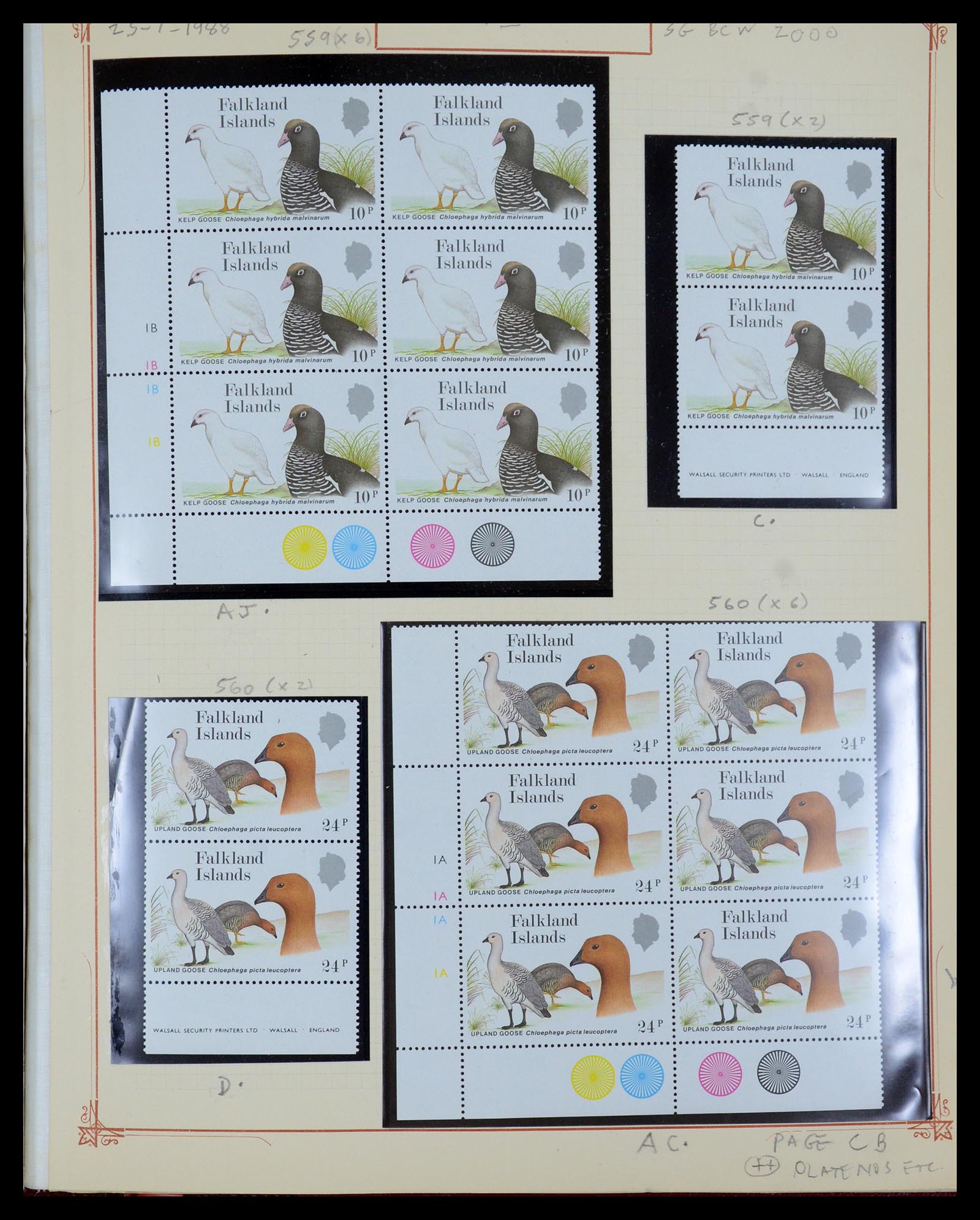 35396 095 - Postzegelverzameling 35396 Falkland eilanden 1972-1992.