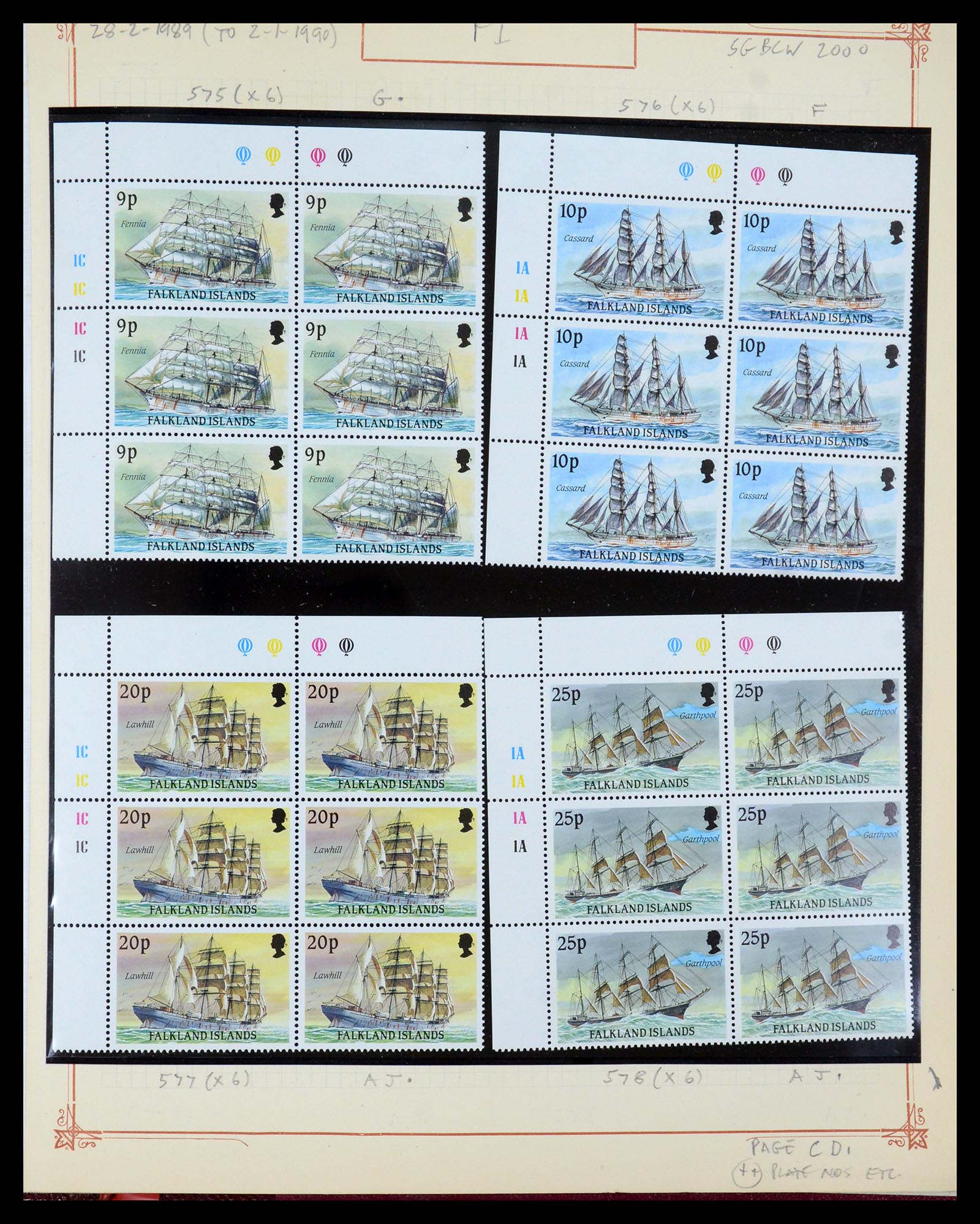 35396 102 - Postzegelverzameling 35396 Falkland eilanden 1972-1992.