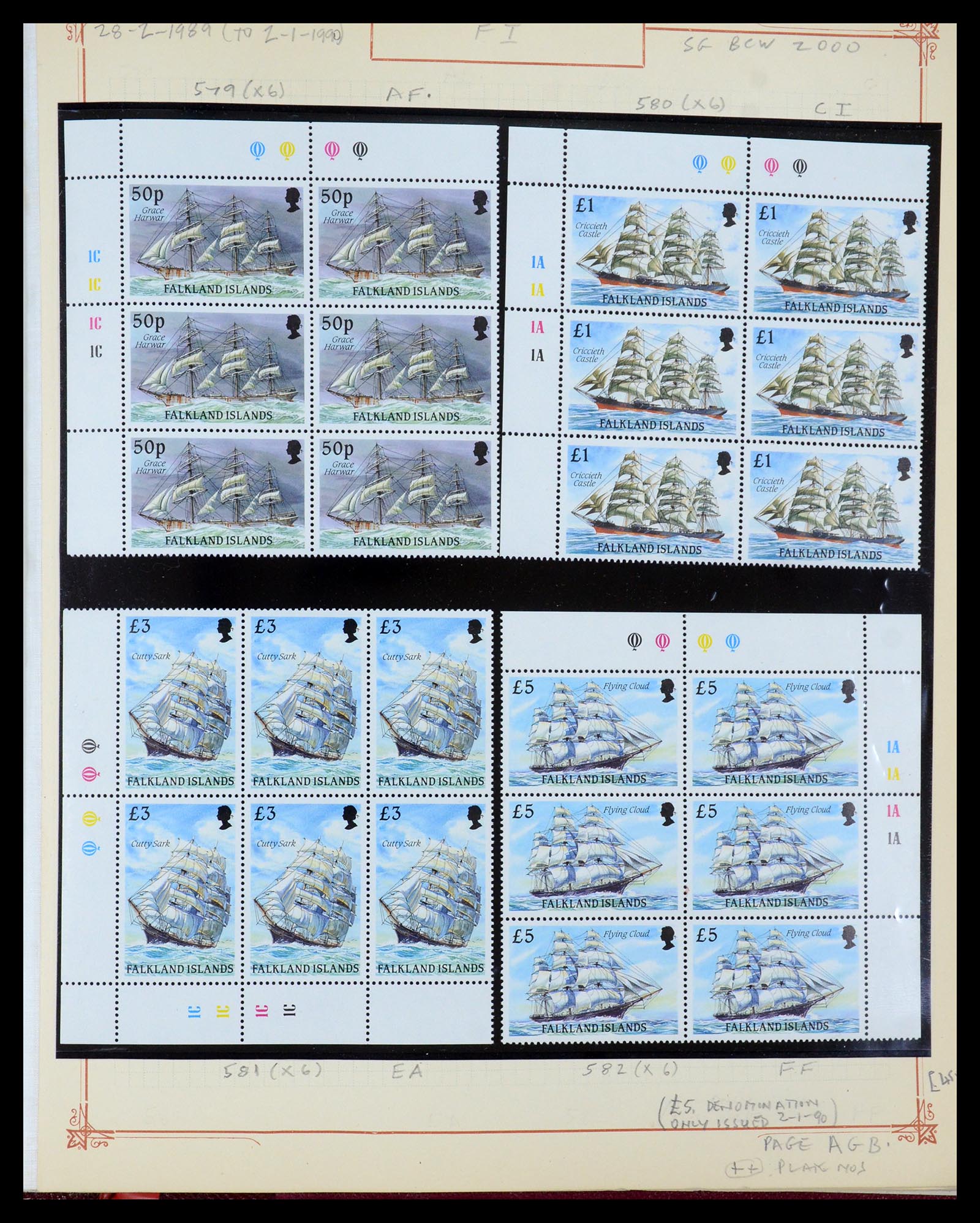 35396 103 - Postzegelverzameling 35396 Falkland eilanden 1972-1992.