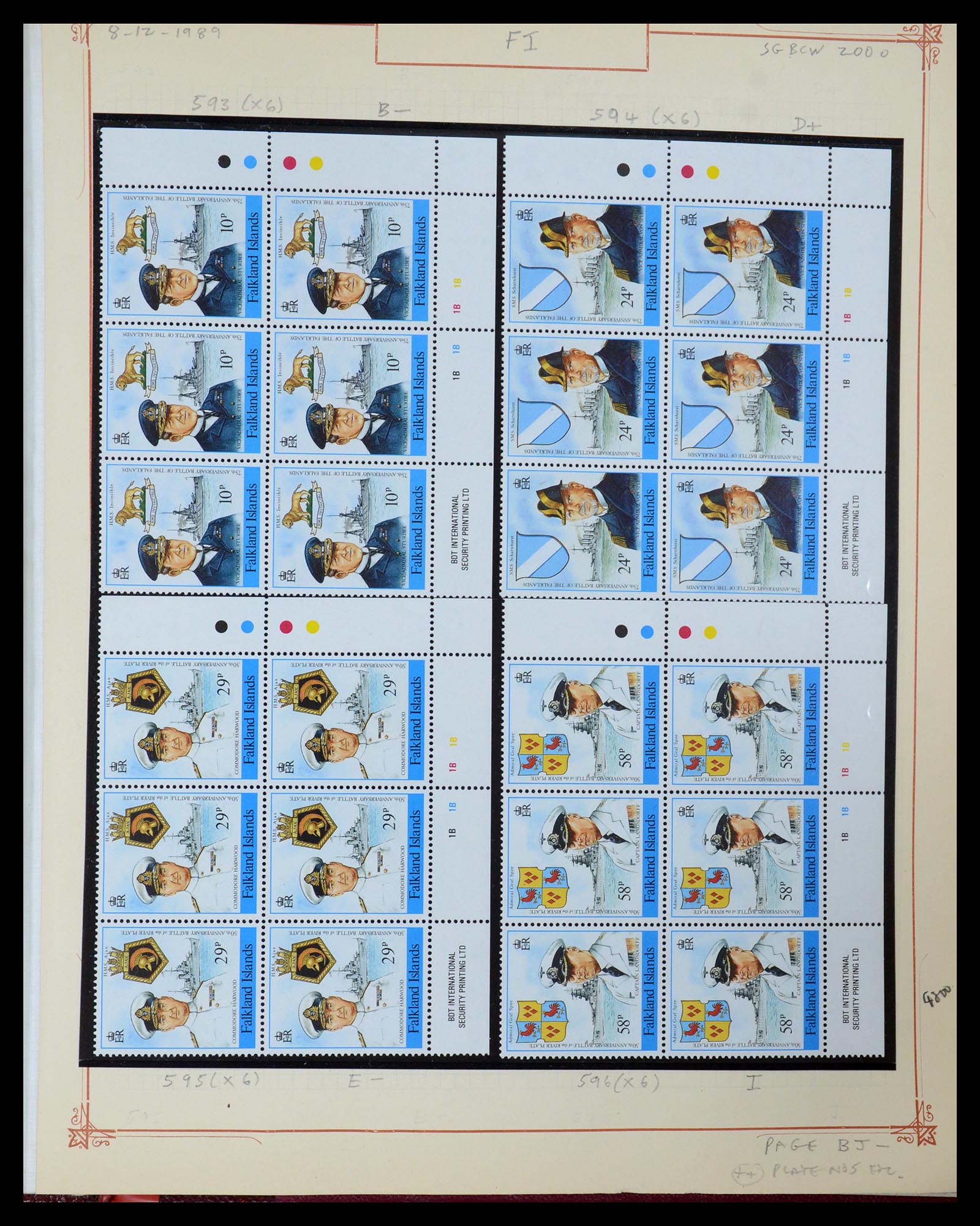 35396 108 - Postzegelverzameling 35396 Falkland eilanden 1972-1992.