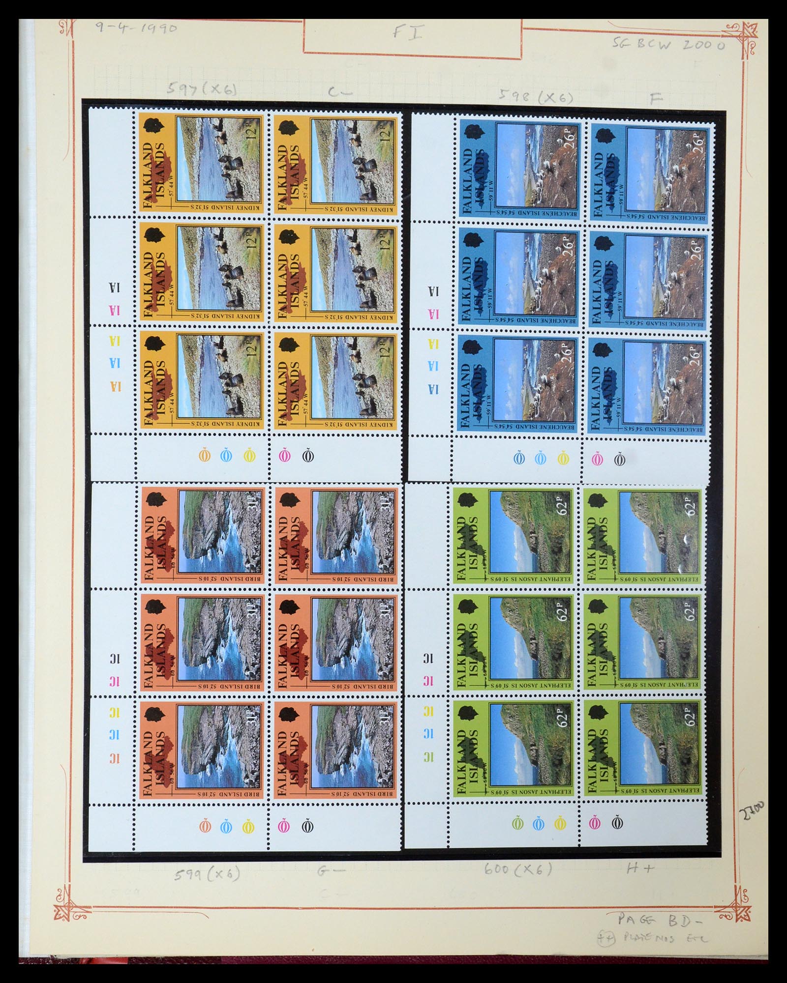 35396 109 - Postzegelverzameling 35396 Falkland eilanden 1972-1992.