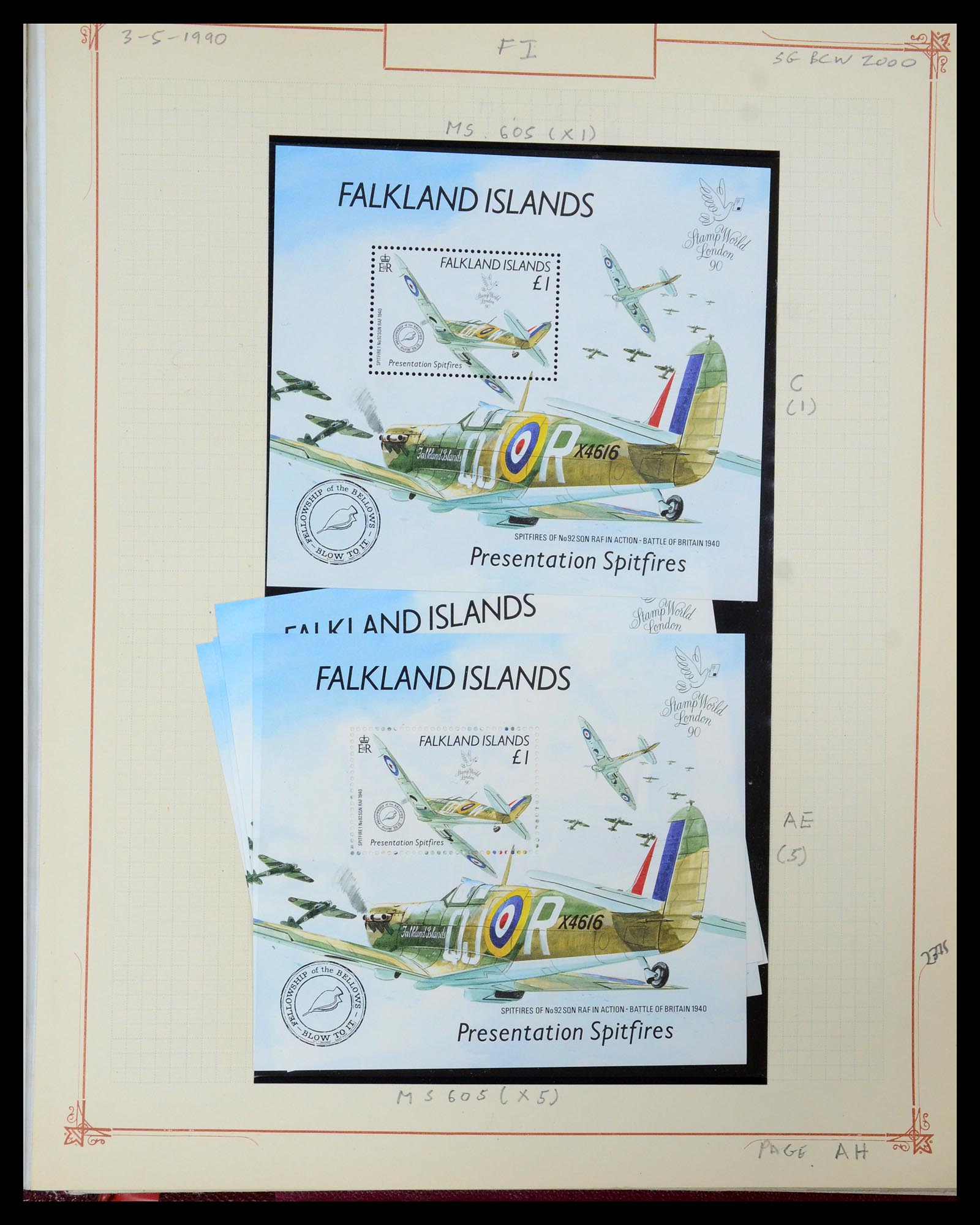 35396 111 - Postzegelverzameling 35396 Falkland eilanden 1972-1992.