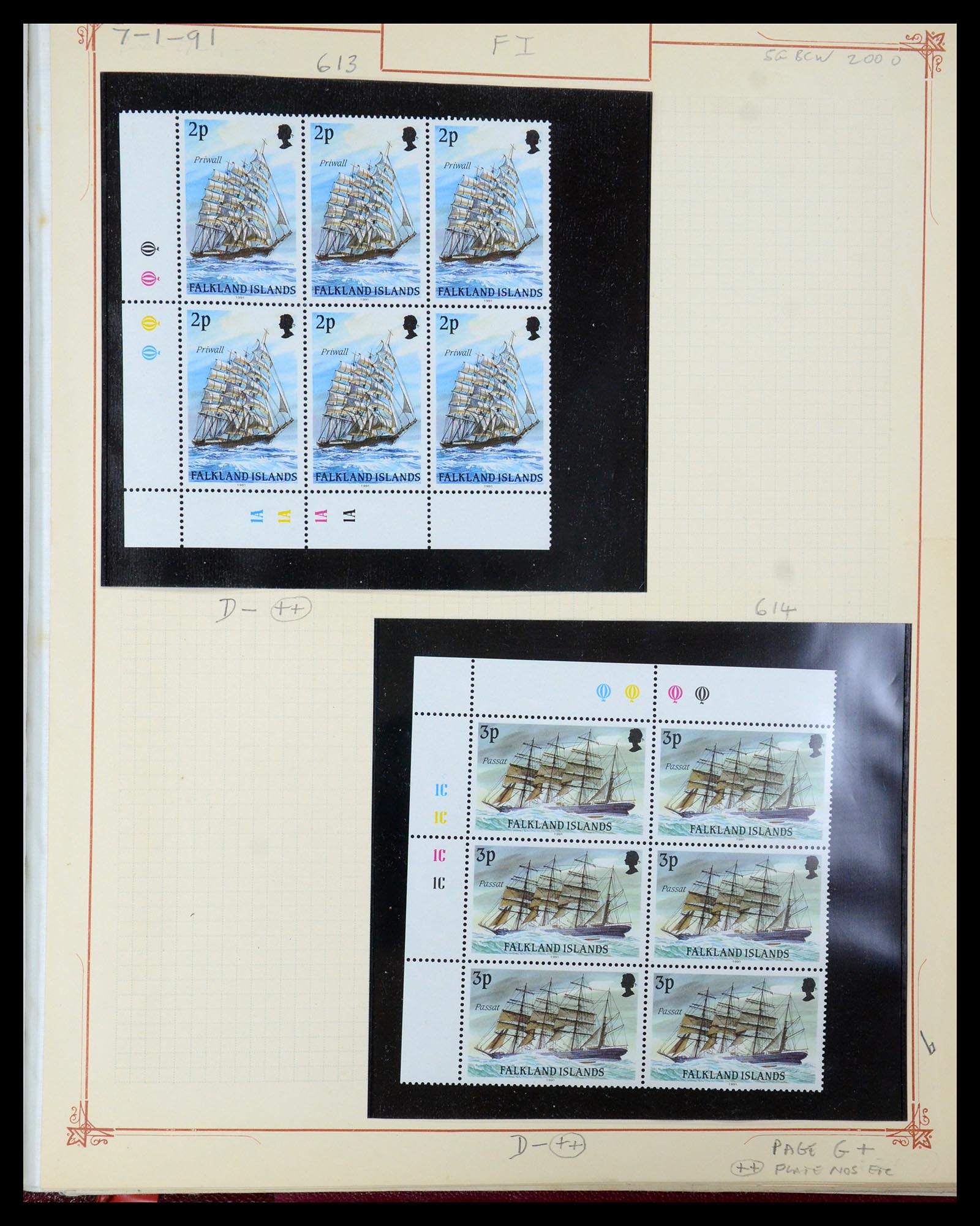 35396 114 - Postzegelverzameling 35396 Falkland eilanden 1972-1992.