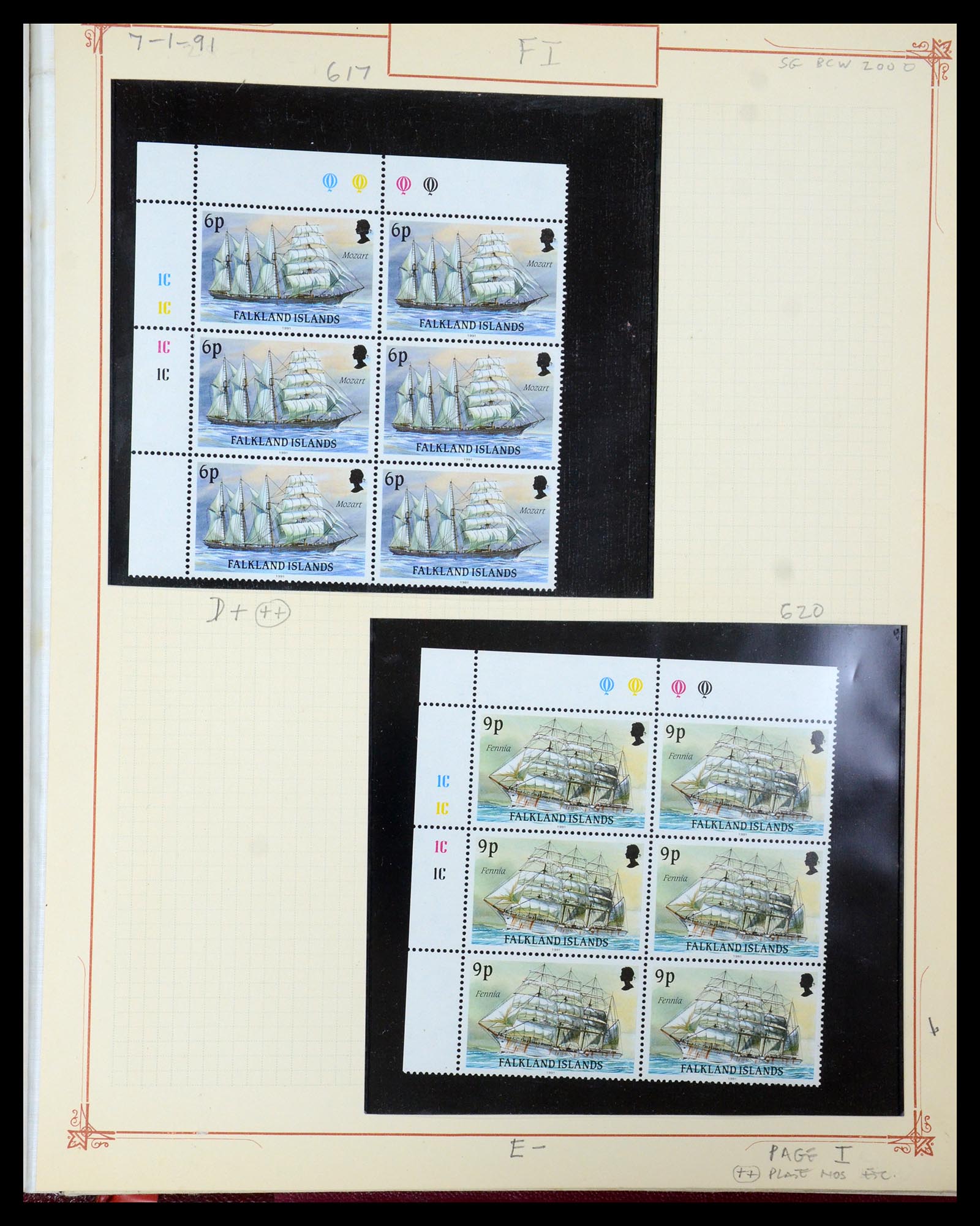35396 115 - Postzegelverzameling 35396 Falkland eilanden 1972-1992.