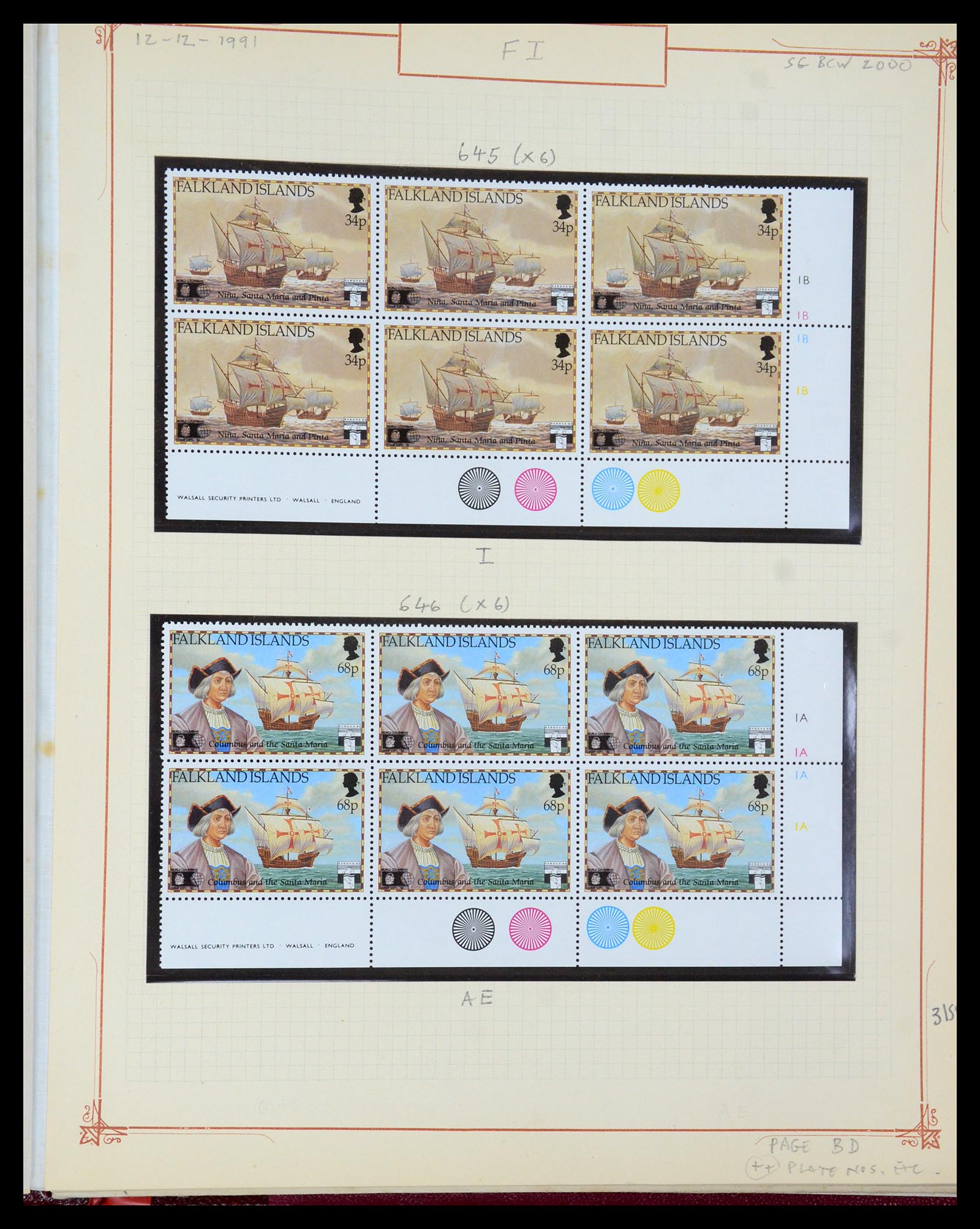 35396 125 - Postzegelverzameling 35396 Falkland eilanden 1972-1992.