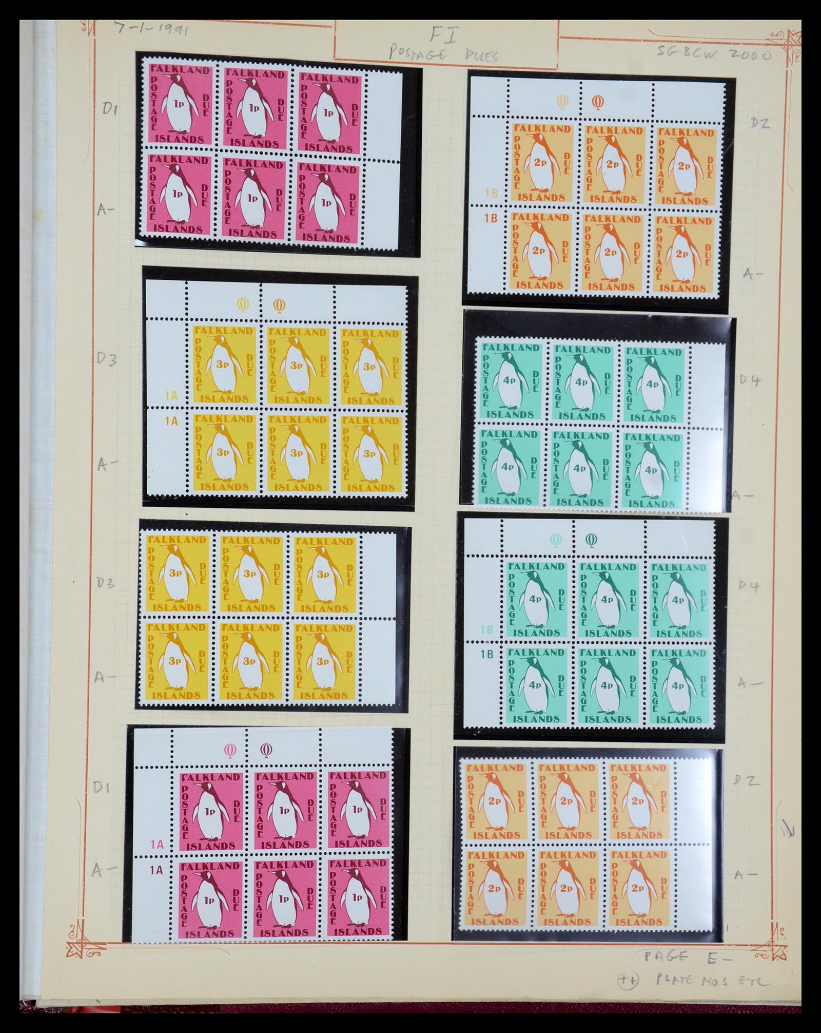 35396 131 - Postzegelverzameling 35396 Falkland eilanden 1972-1992.