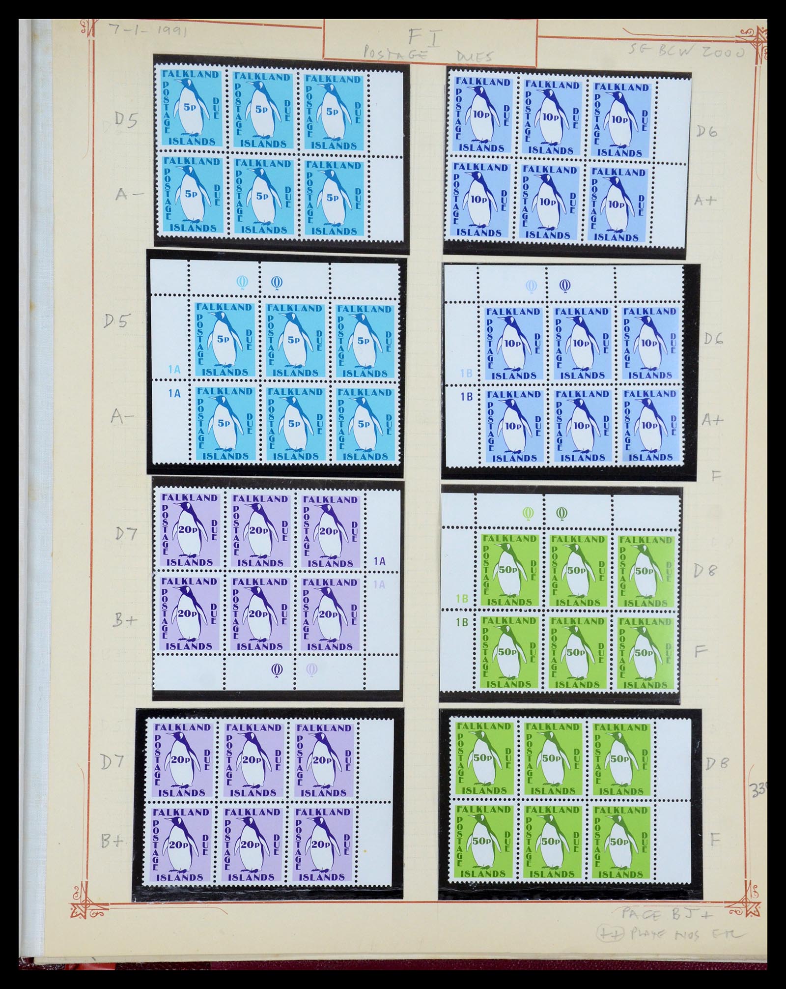 35396 132 - Postzegelverzameling 35396 Falkland eilanden 1972-1992.