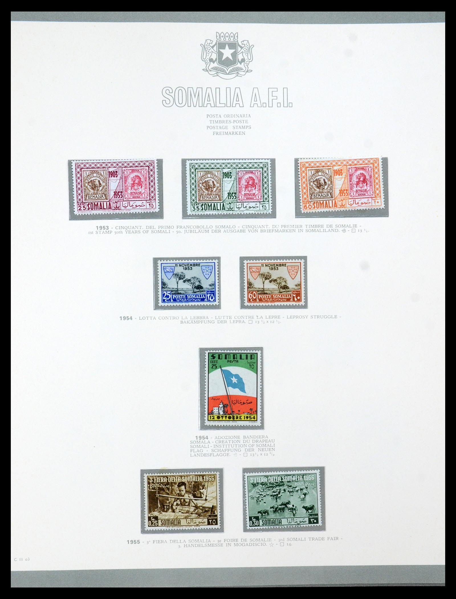 35398 003 - Postzegelverzameling 35398 Somalië 1950-1972.