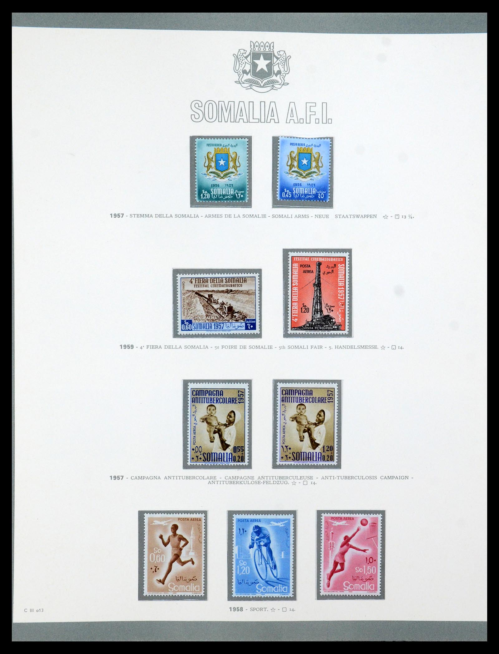 35398 013 - Postzegelverzameling 35398 Somalië 1950-1972.