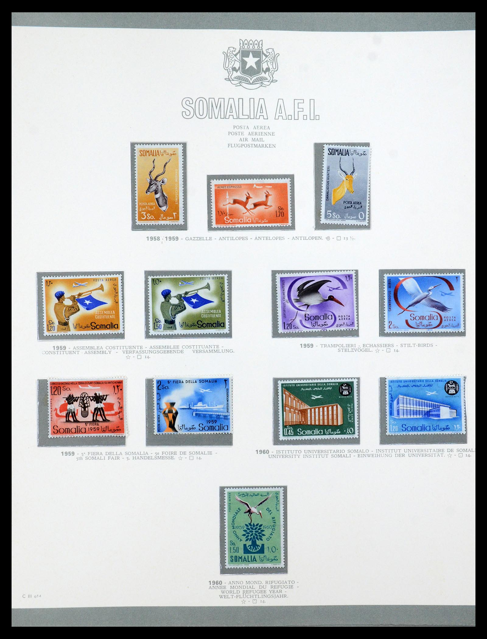 35398 014 - Postzegelverzameling 35398 Somalië 1950-1972.