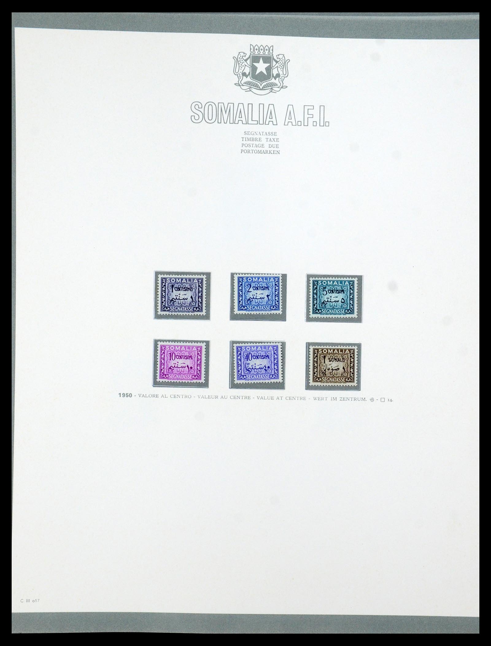 35398 017 - Postzegelverzameling 35398 Somalië 1950-1972.