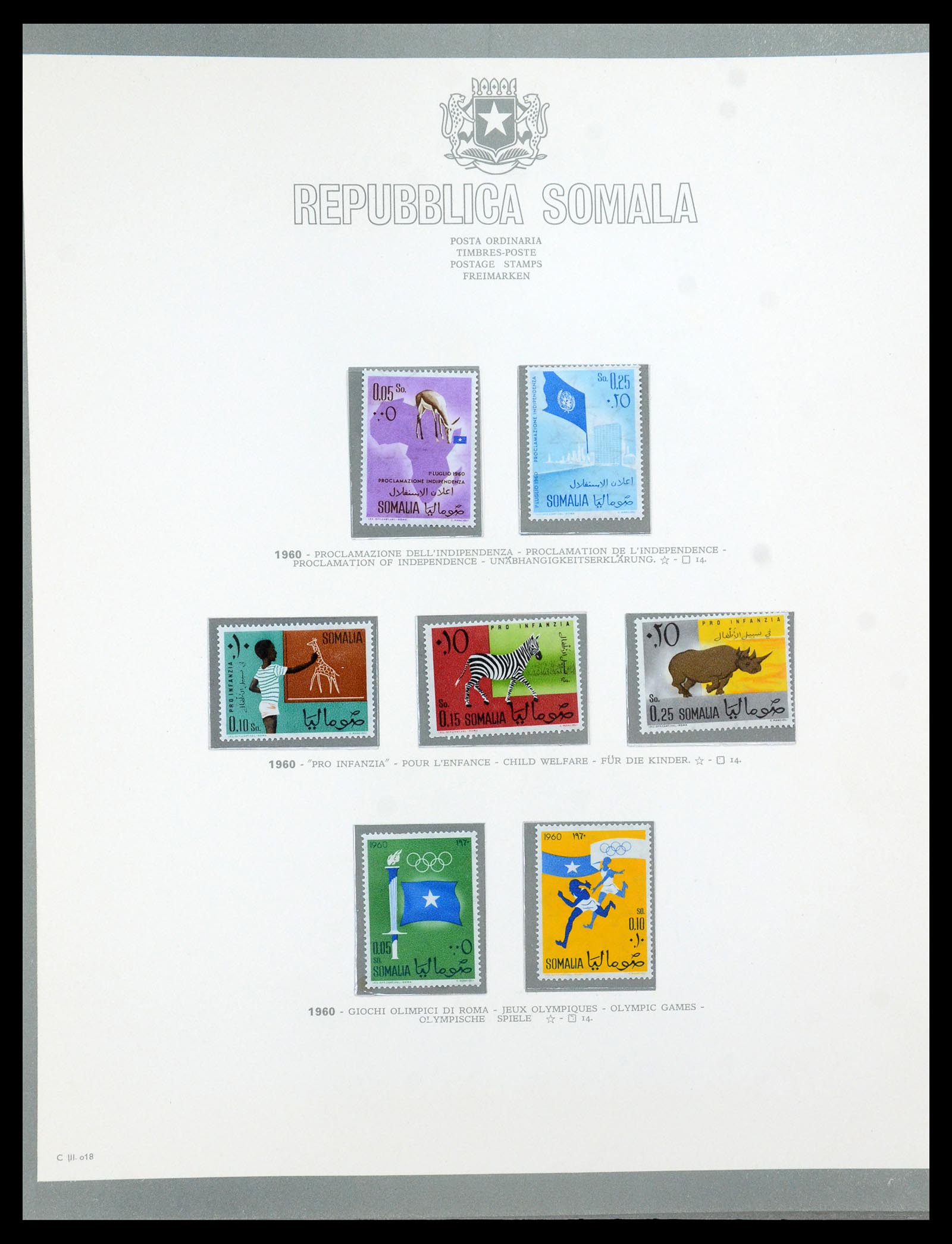35398 019 - Postzegelverzameling 35398 Somalië 1950-1972.