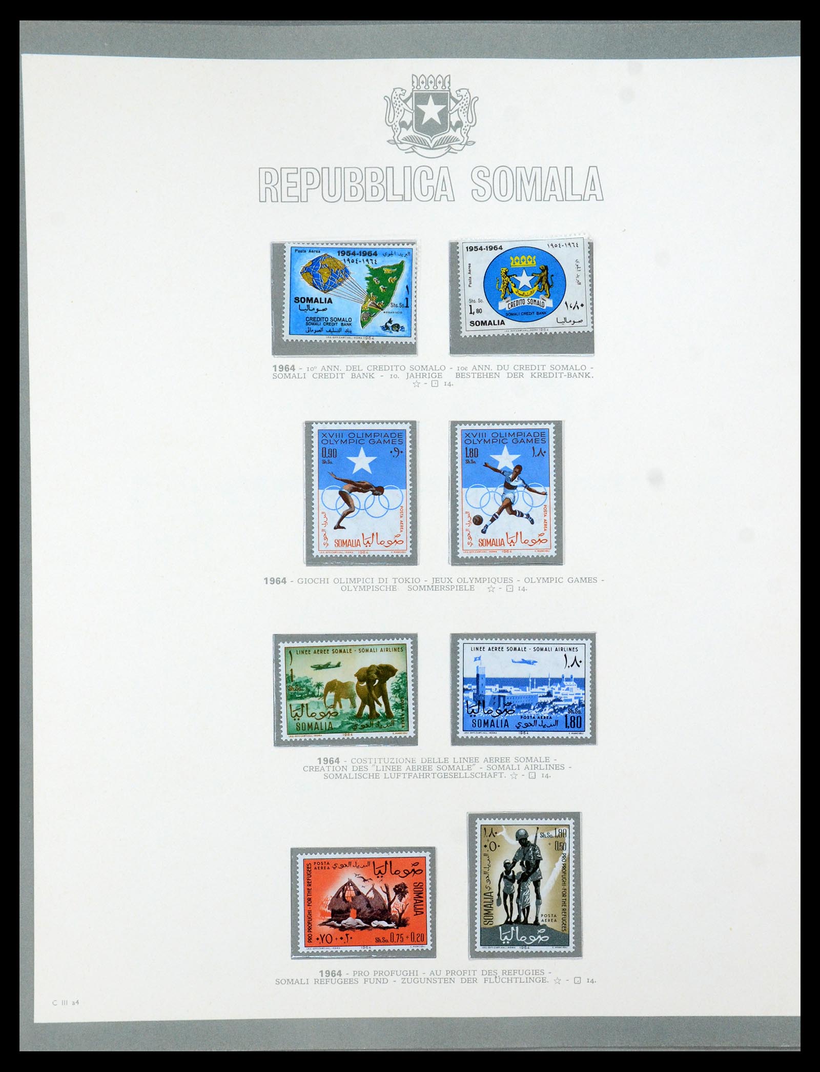 35398 025 - Stamp Collection 35398 Somalia 1950-1972.
