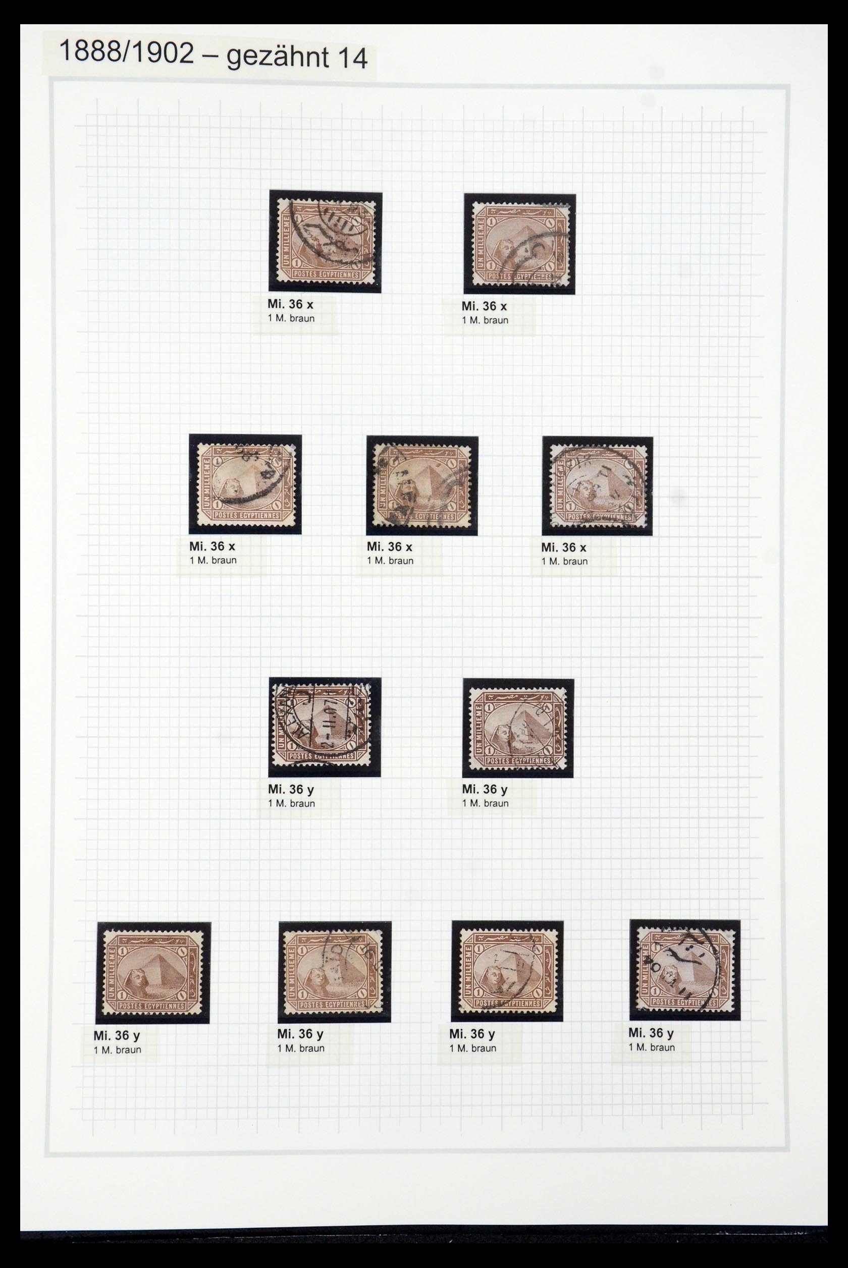 35399 015 - Postzegelverzameling 35399 Egypte 1866-1906.