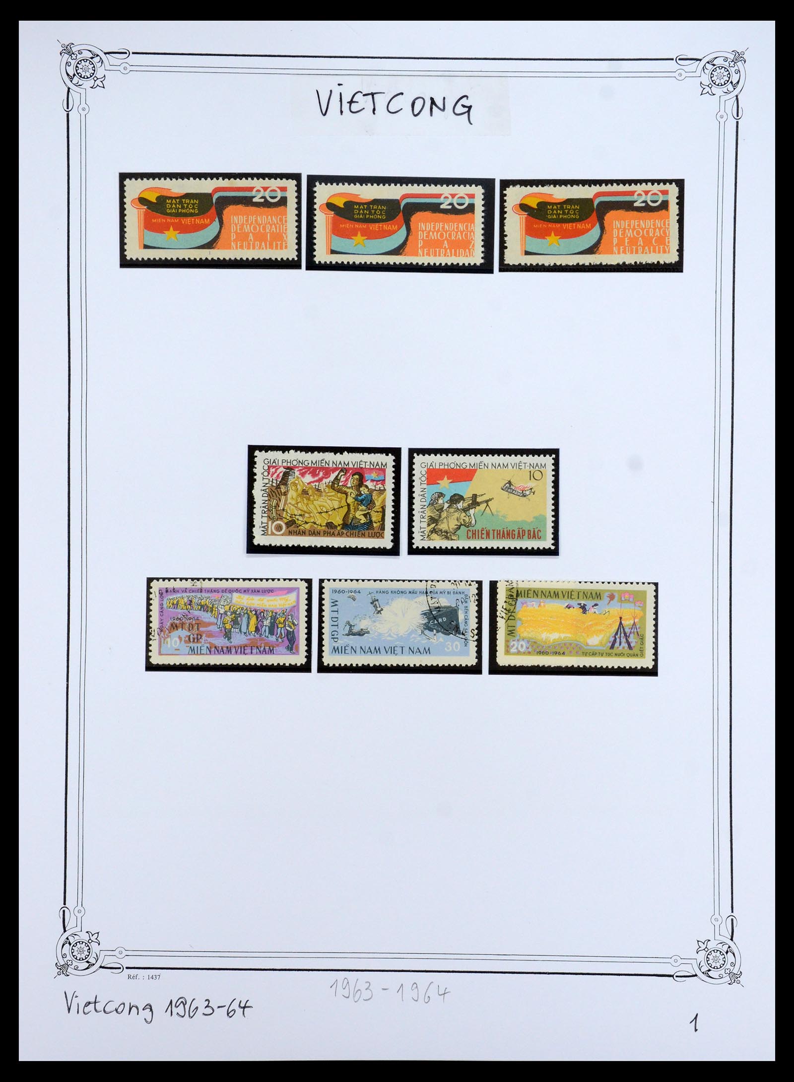 35404 039 - Postzegelverzameling 35404 Vietnam 1945-1991.