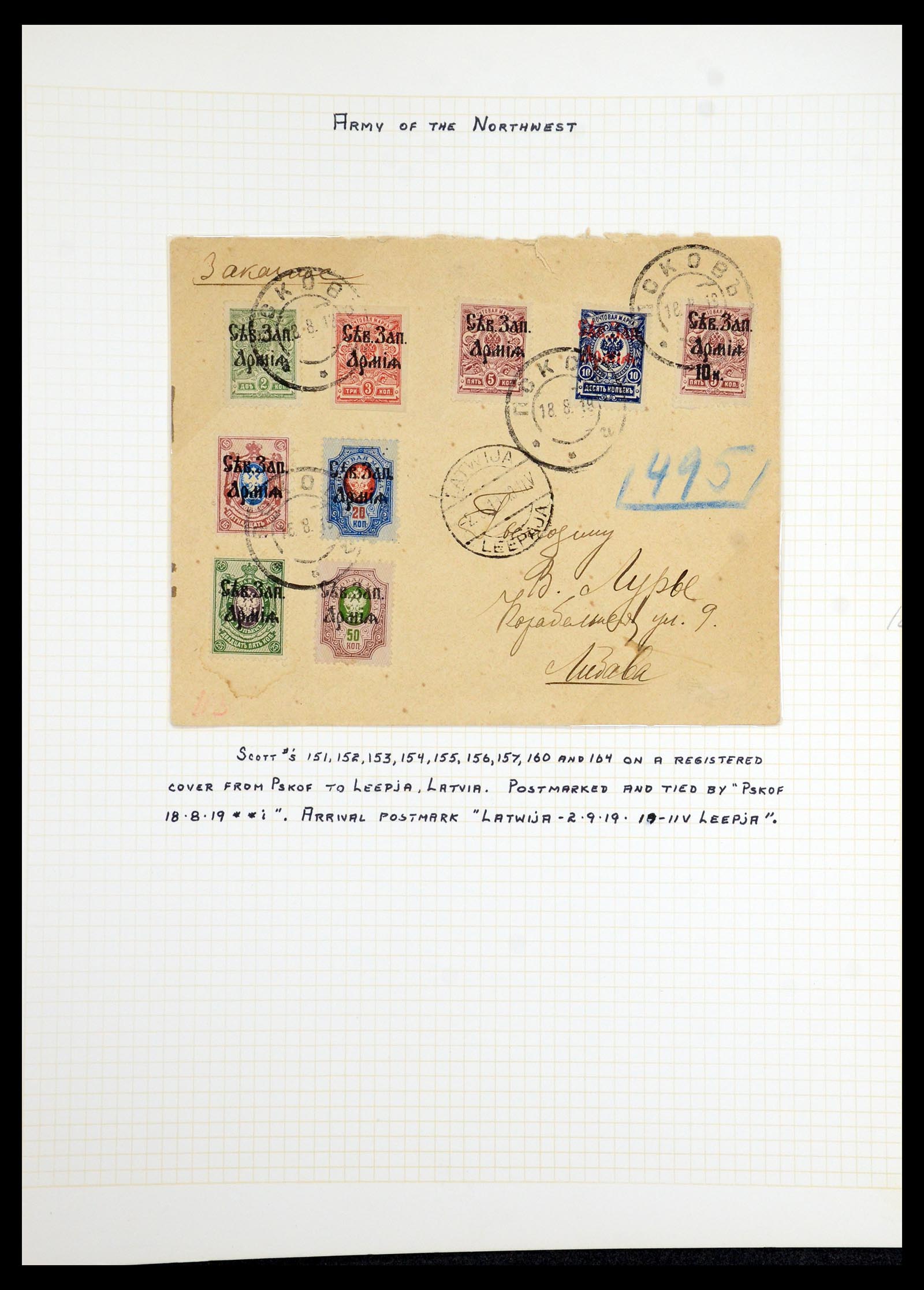 35407 003 - Postzegelverzameling 35407 Rusland burgeroorlog 1919.