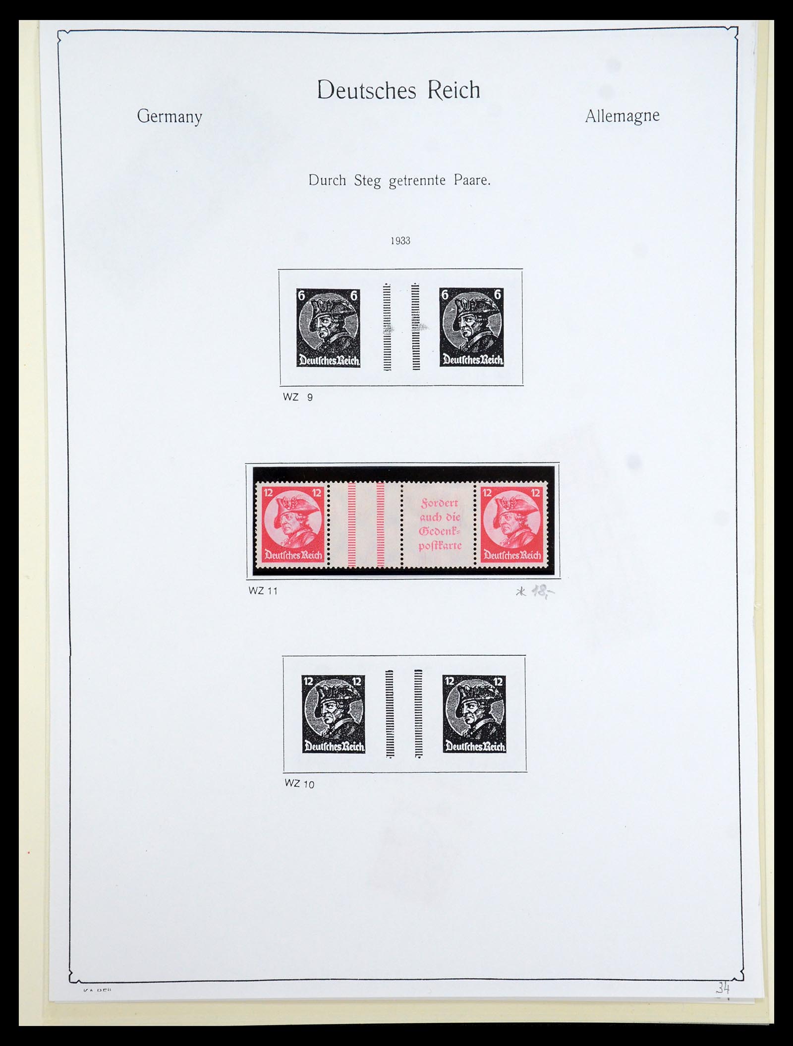 35408 004 - Stamp Collection 35408 German Reich combinations 1933-1945.