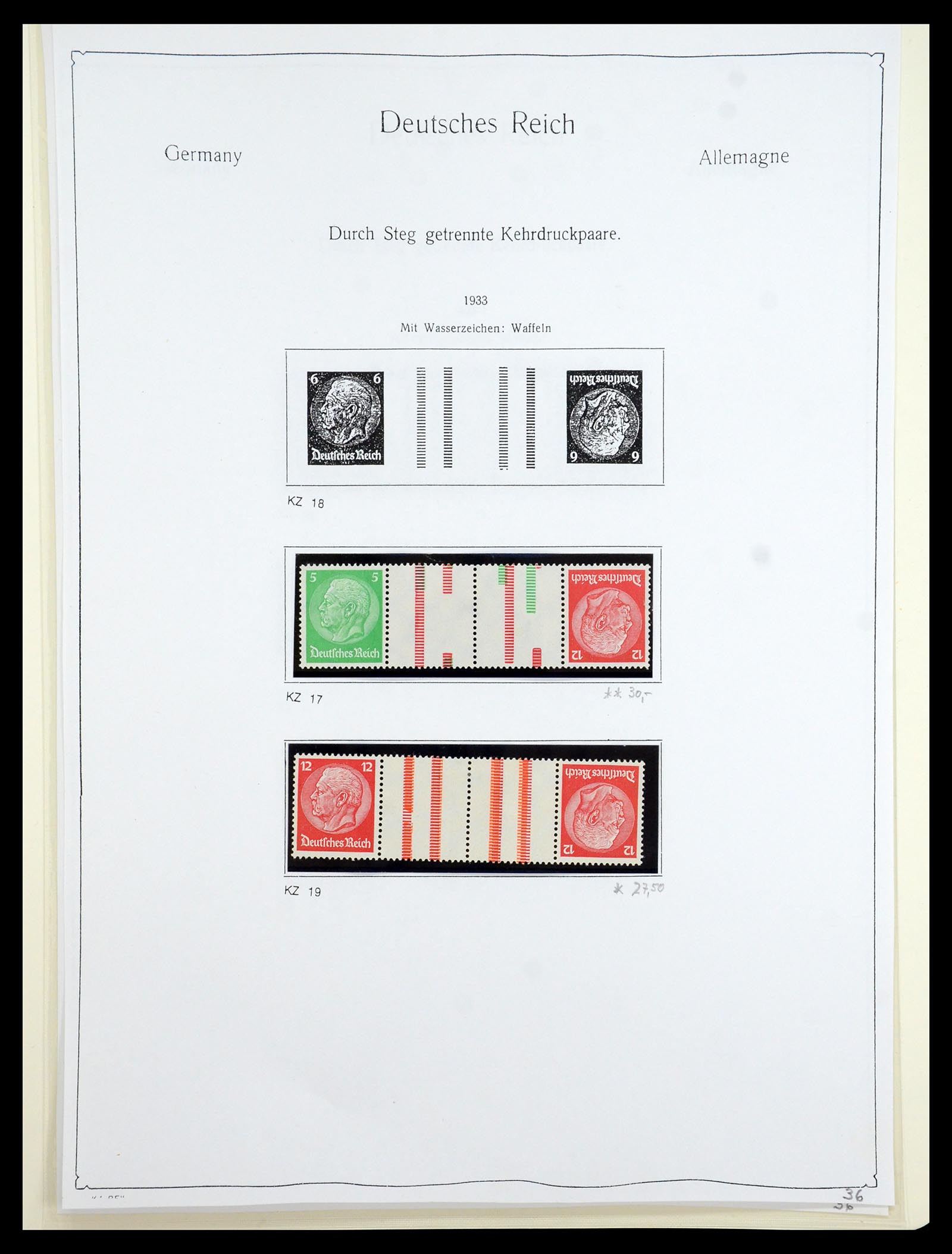 35408 008 - Postzegelverzameling 35408 Duitse Rijk combinaties 1933-1945.