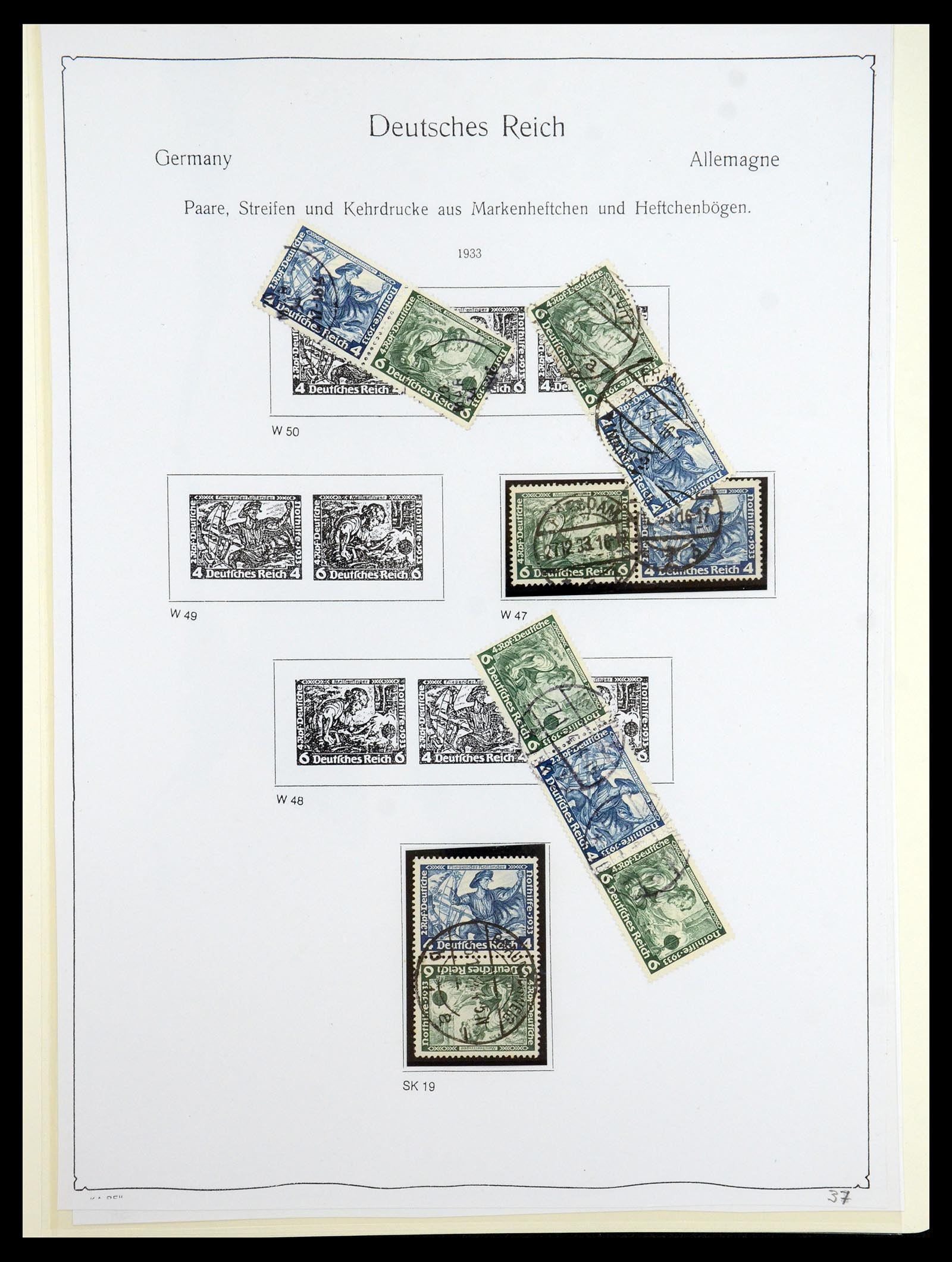 35408 009 - Postzegelverzameling 35408 Duitse Rijk combinaties 1933-1945.