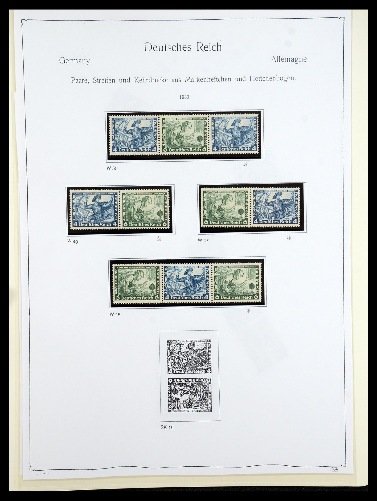 35408 010 - Stamp Collection 35408 German Reich combinations 1933-1945.
