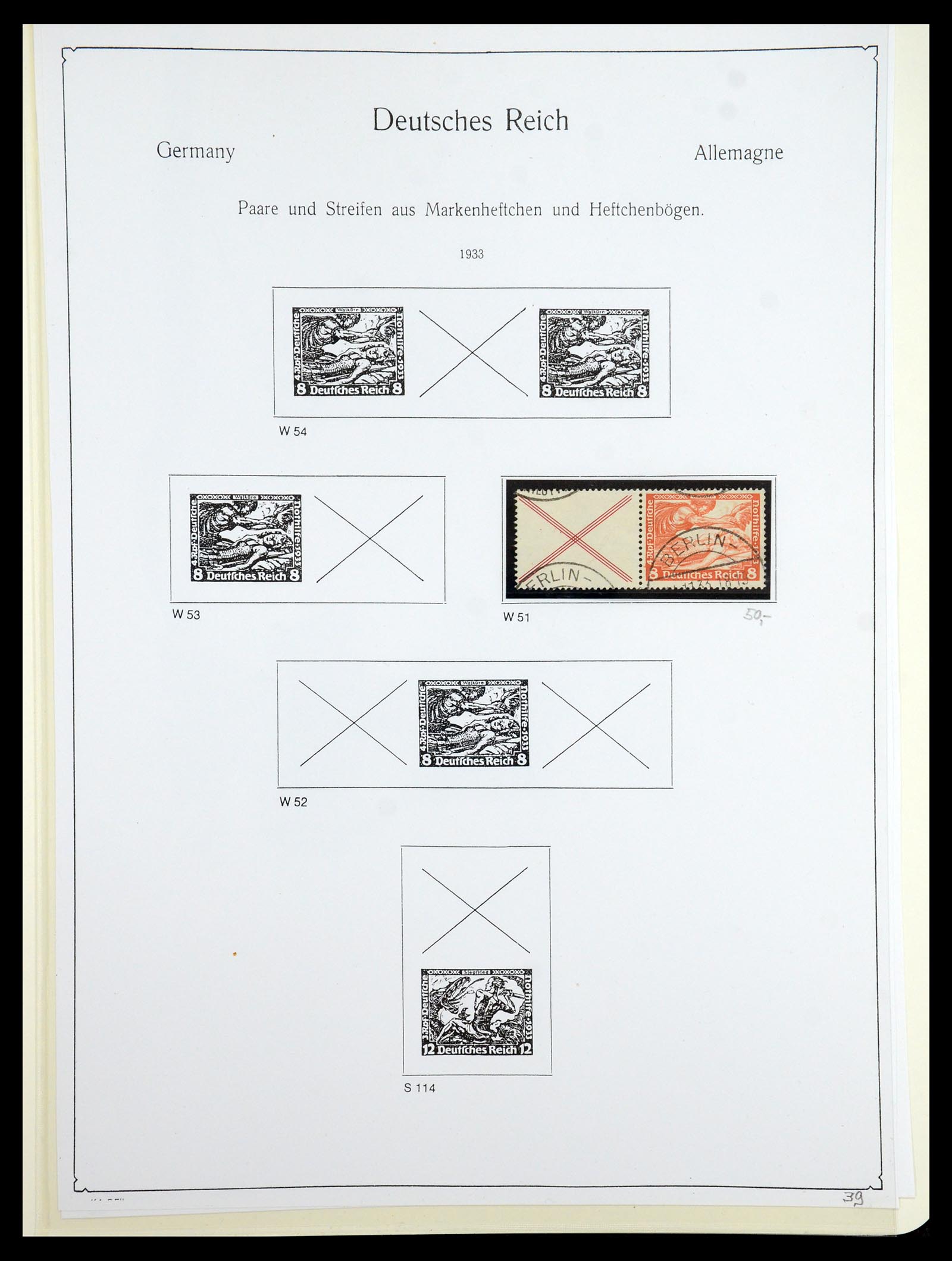 35408 013 - Stamp Collection 35408 German Reich combinations 1933-1945.