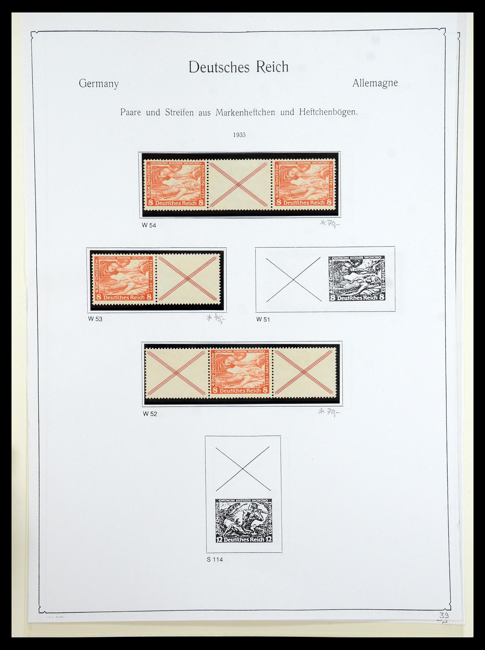 35408 014 - Stamp Collection 35408 German Reich combinations 1933-1945.